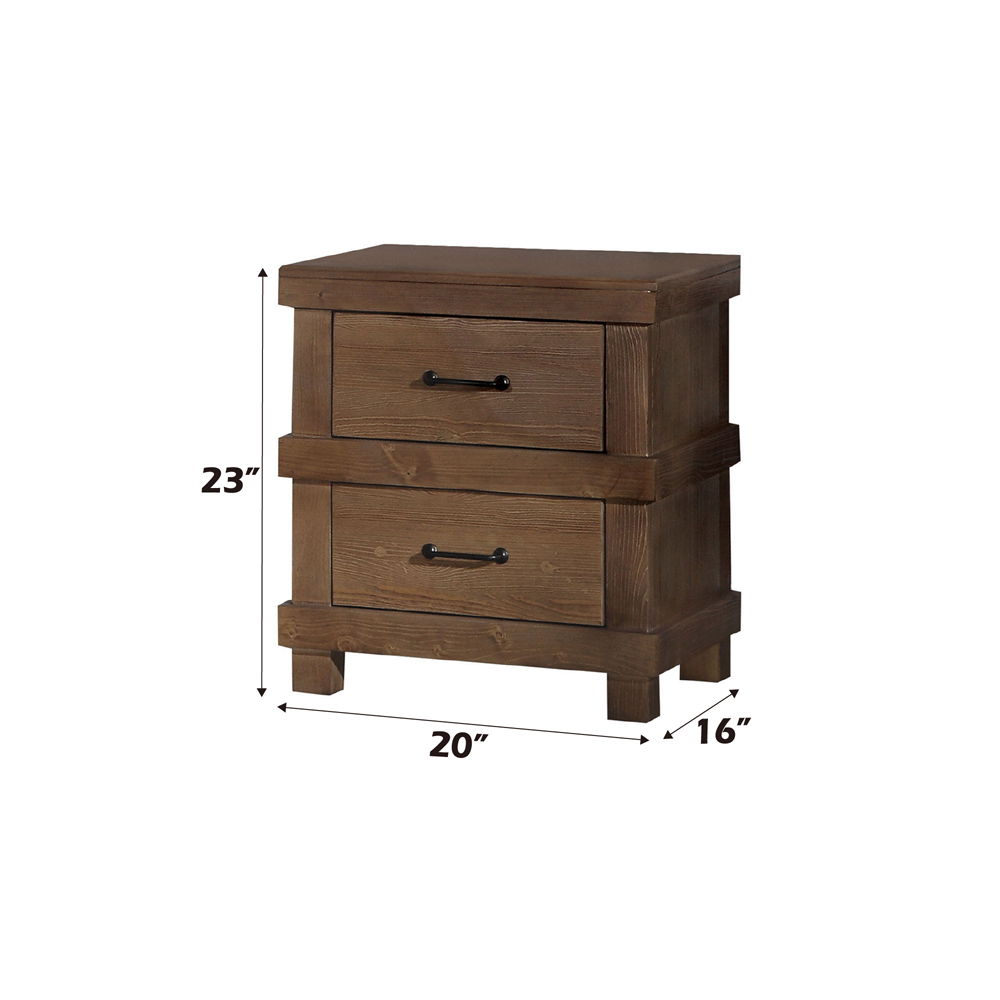 Adams - Nightstand - Antique Oak, orange, view 4