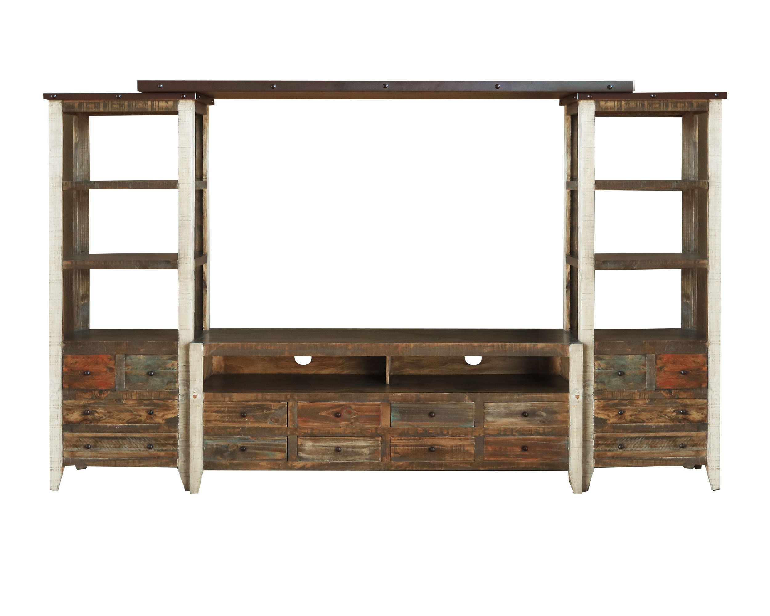 International Furniture Direct Antique Multicolor - Wall Unit - Light Brown