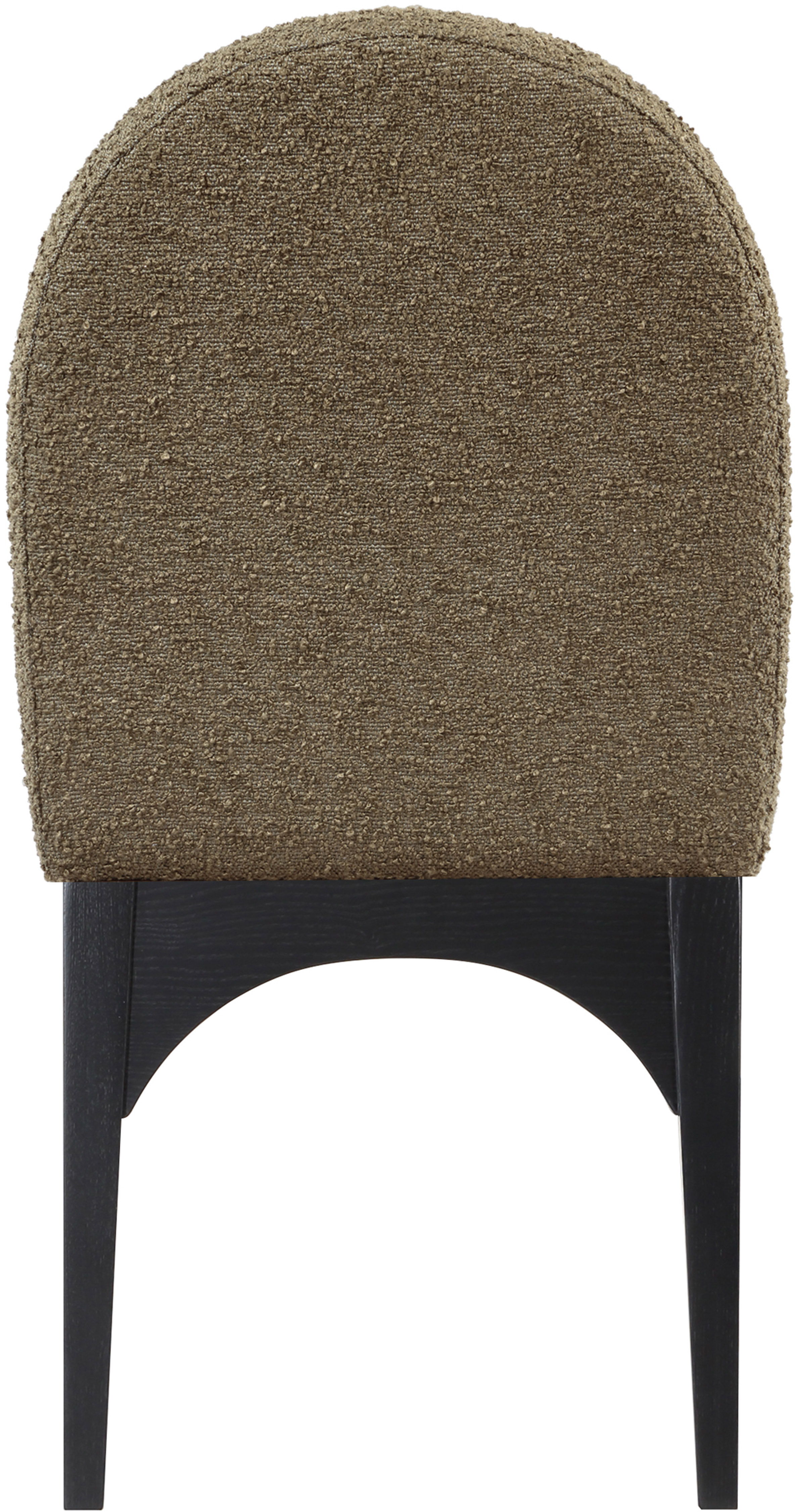 Waldorf - Boucle Dining Side Chair With Black Legs - Olive