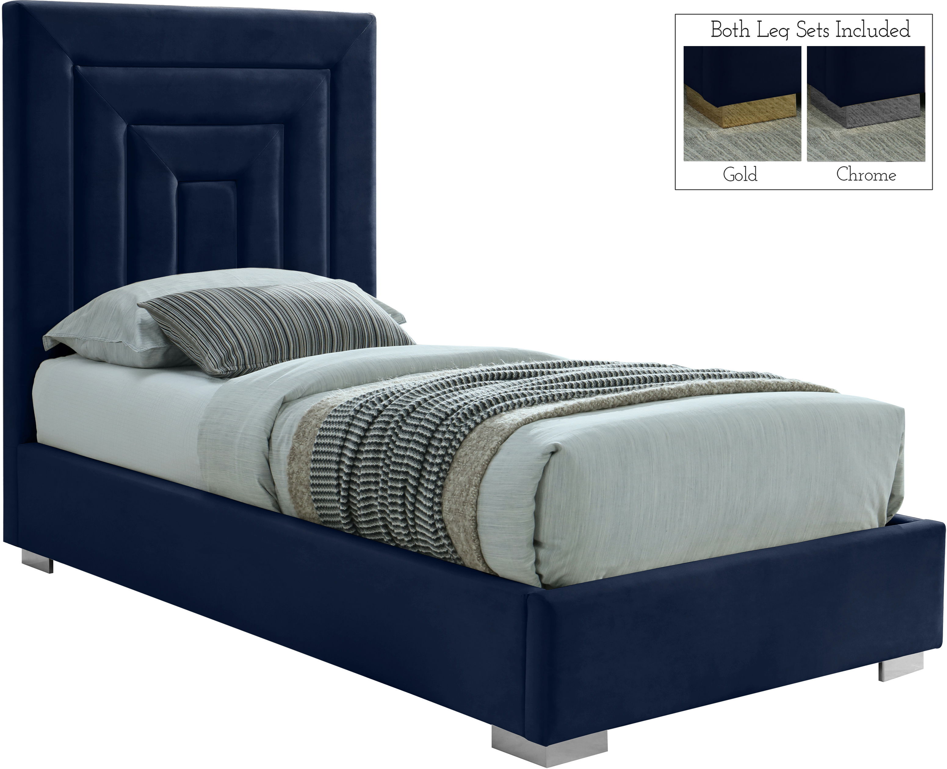 Nora - Twin Bed - Navy