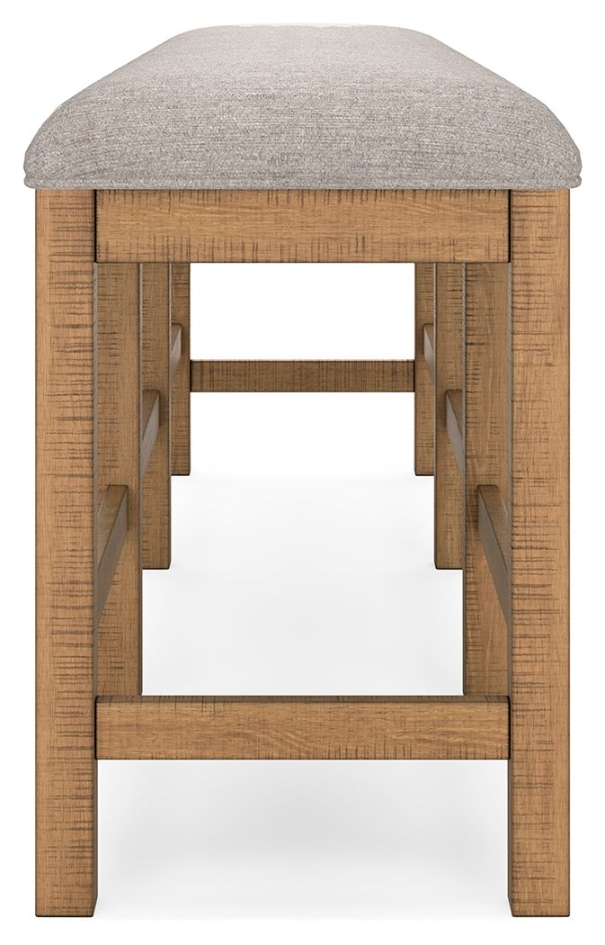 Ashley Furniture Havonplane - XL Counter Height Upholstered Dining Bench - Brown - Image 7