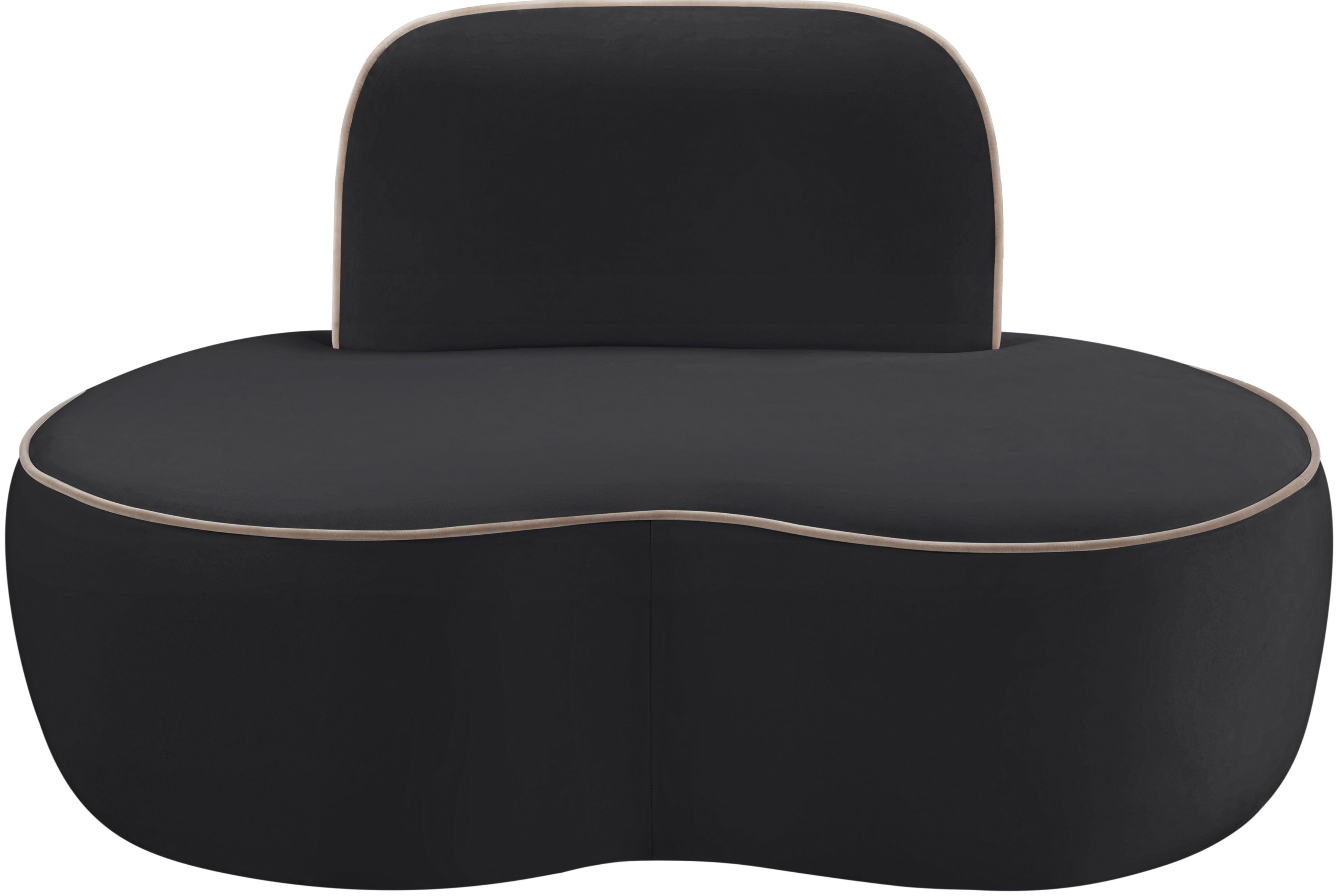 Swerve - Velvet Upholstered Chair - Black
