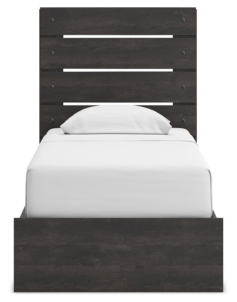 Ashley Furniture Hollivern - Twin Panel Storage Bed - Dark Gray - Image 7