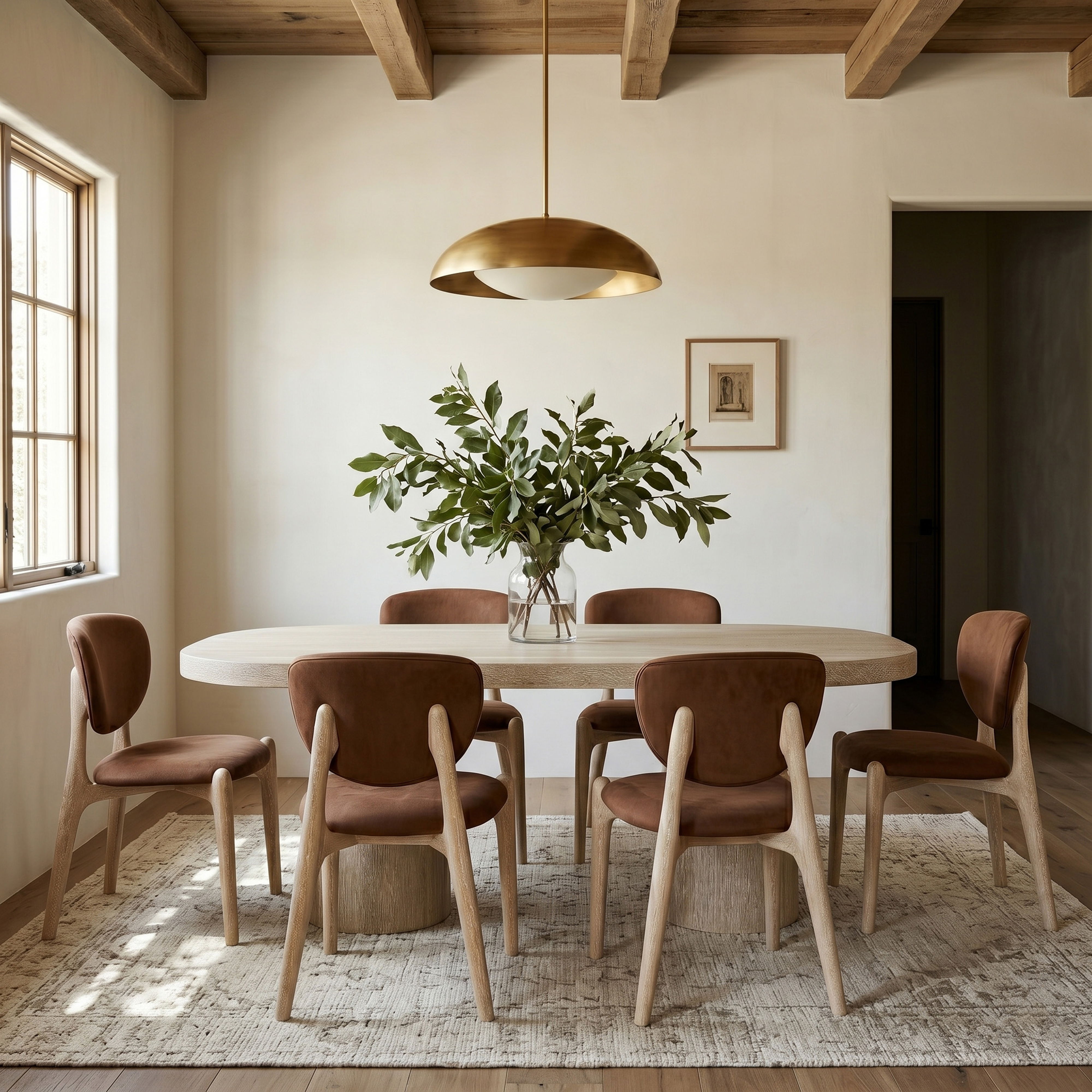 Woodhaven - Solid Wood And Oak Veneer Dining Table - Natural