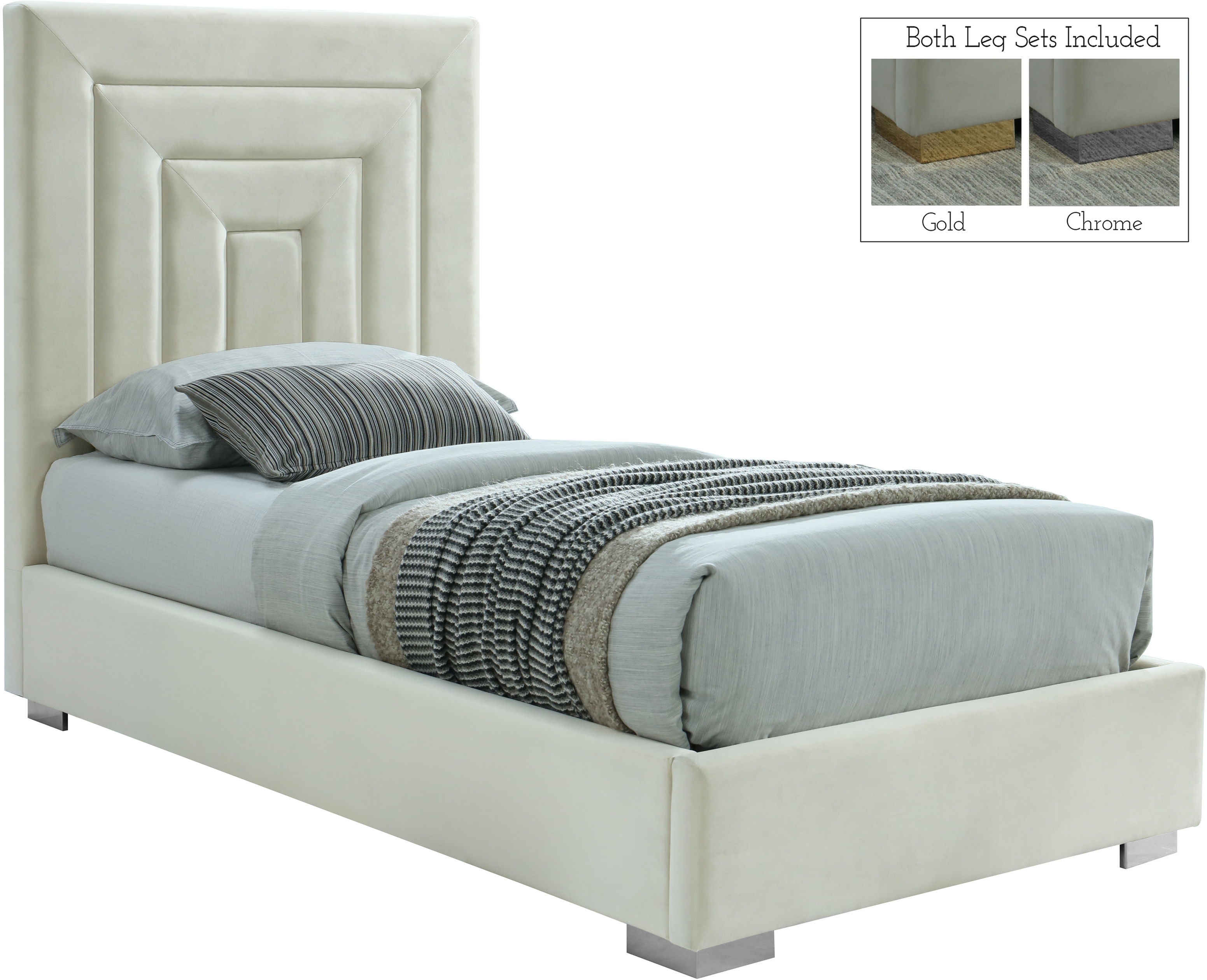 Nora - Twin Bed - Cream