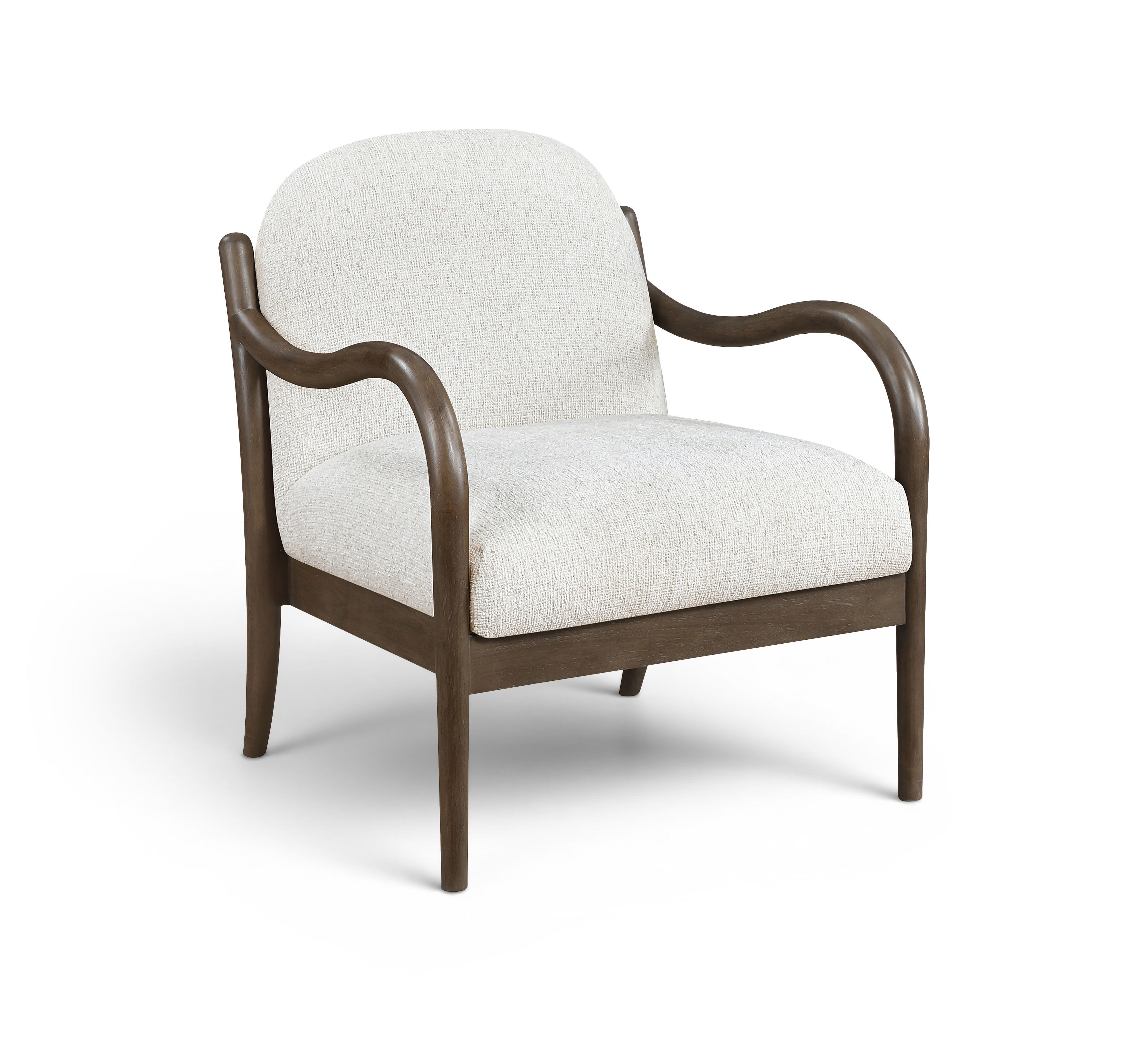 Helmsley - Performance Fabric Upholstered Accent Chair - Cream / Brown