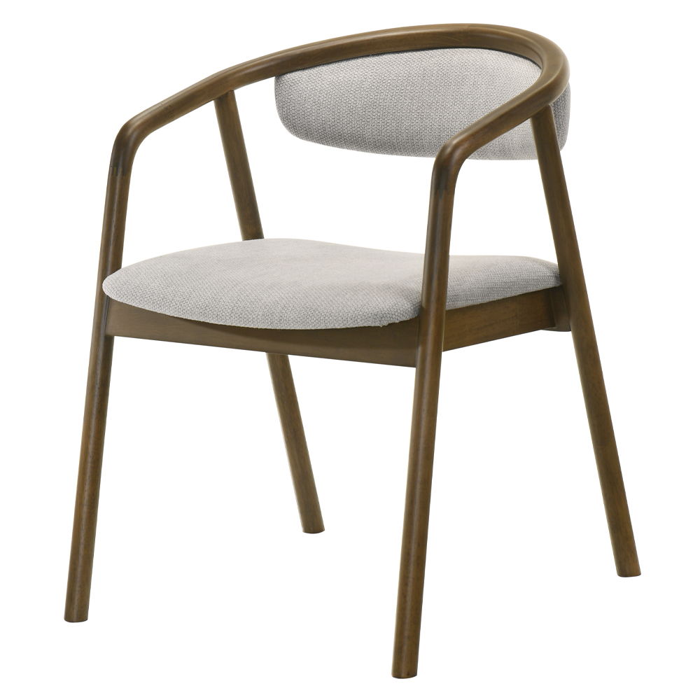Delina - Side Chair - Walnut, dark brown, view 2