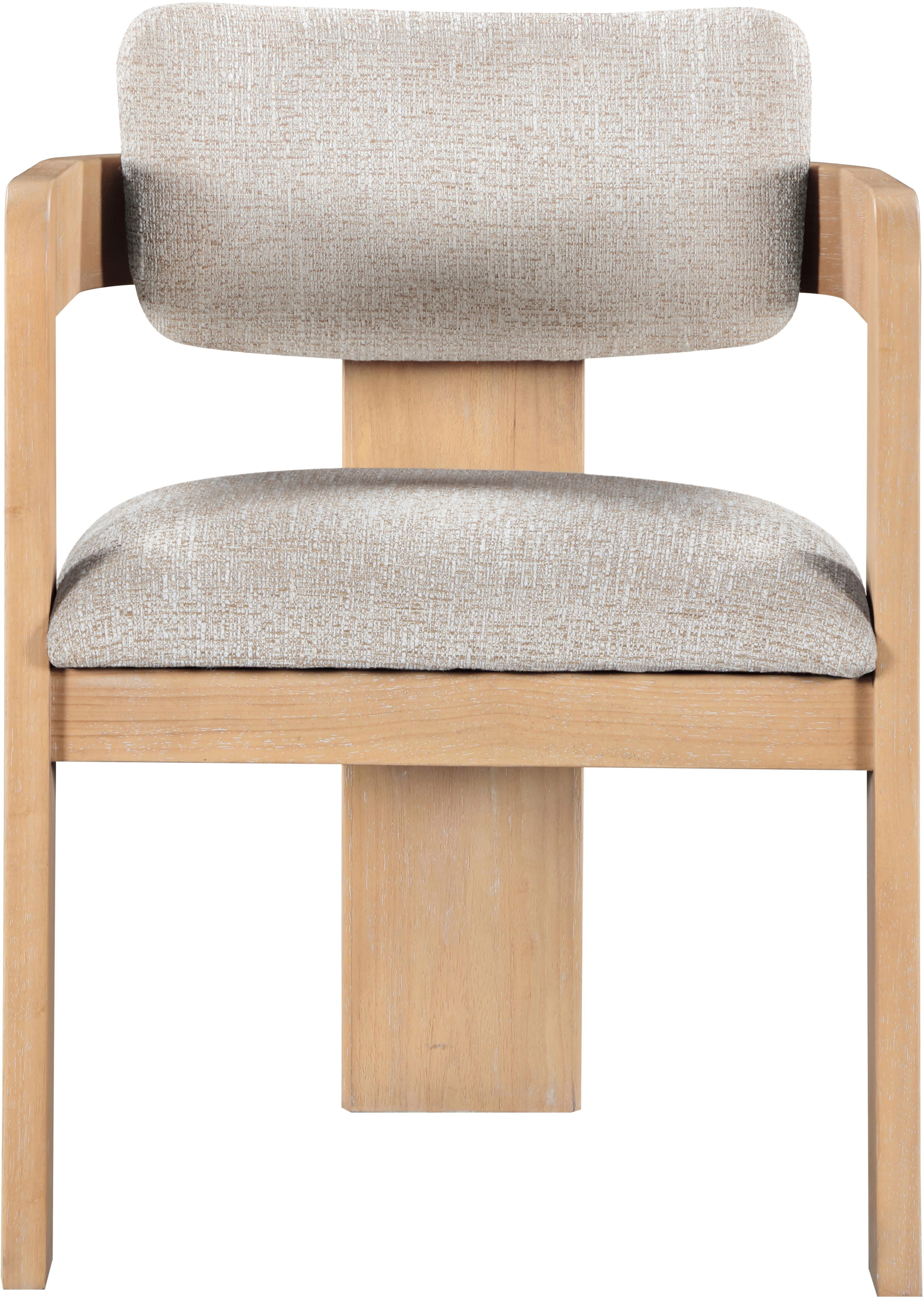 Sacha - Linen Textured Fabric Upholstered Dining Chair (Set of 2) - Beige