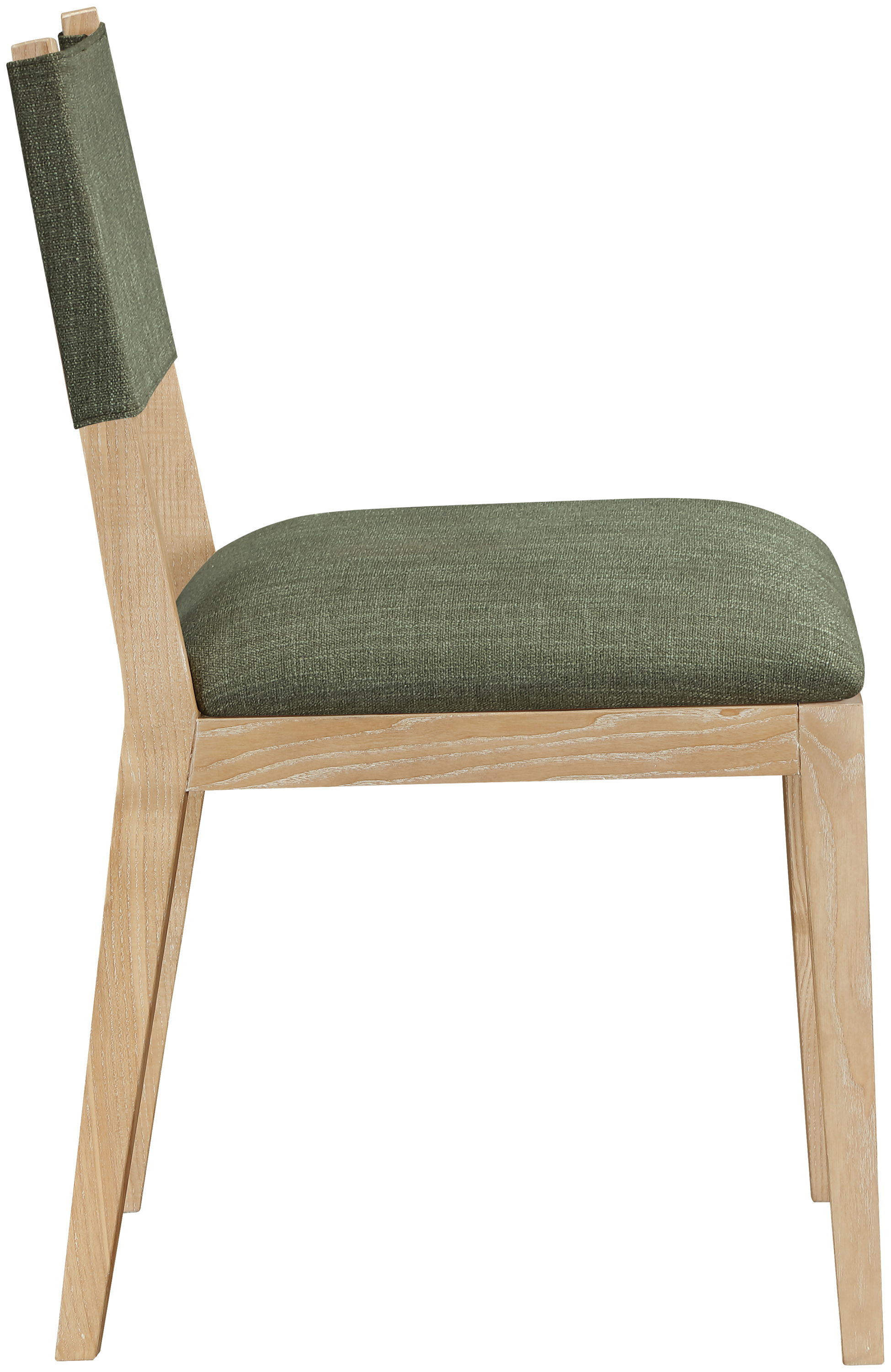 Avon - Linen Textured Performance Fabric Upholstered Dining Side Chair (Set of 2) - Olive