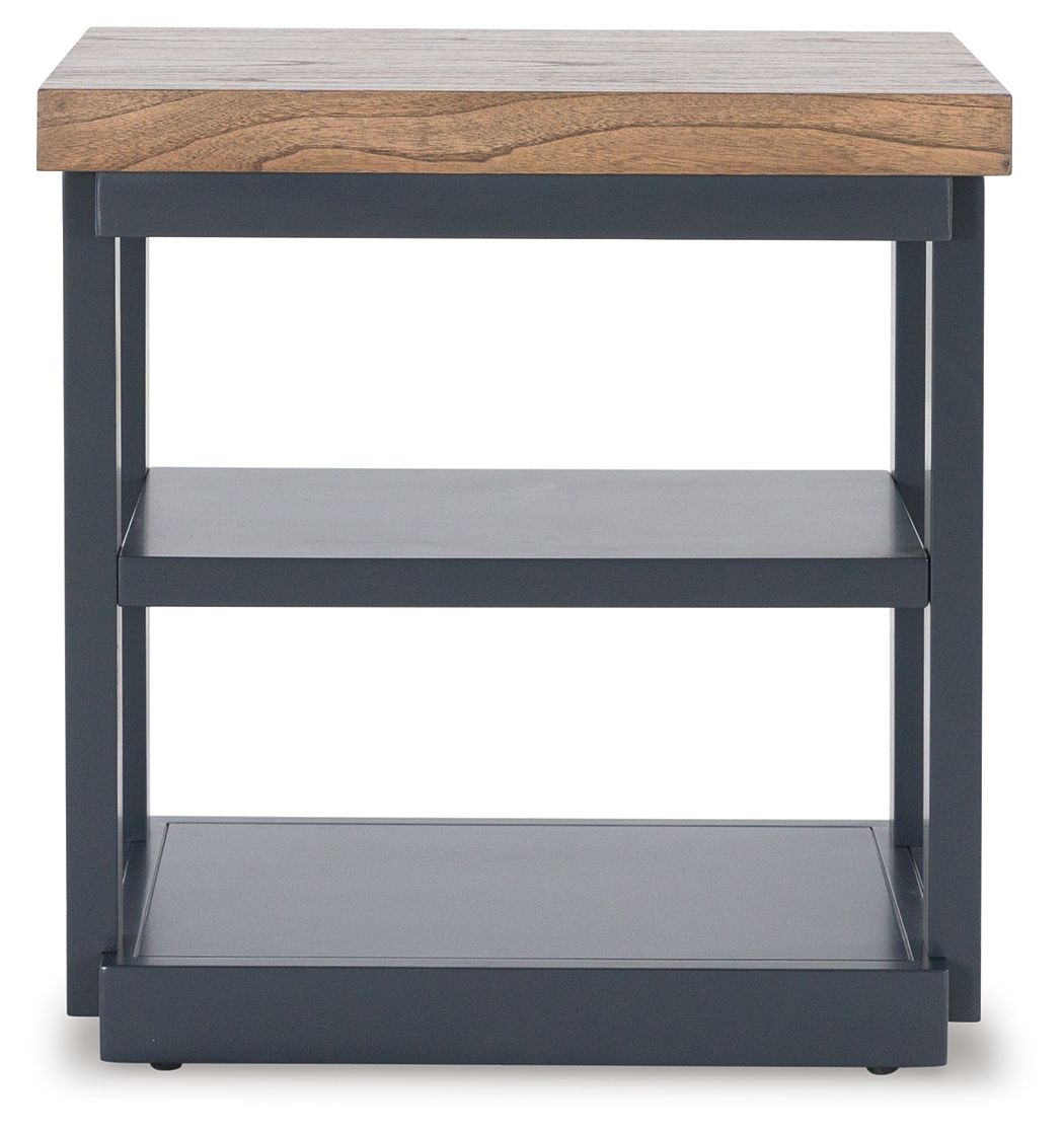 Ashley Furniture Landocken - Occasional Table Set (Set of 3) - Brown / Blue - Image 11