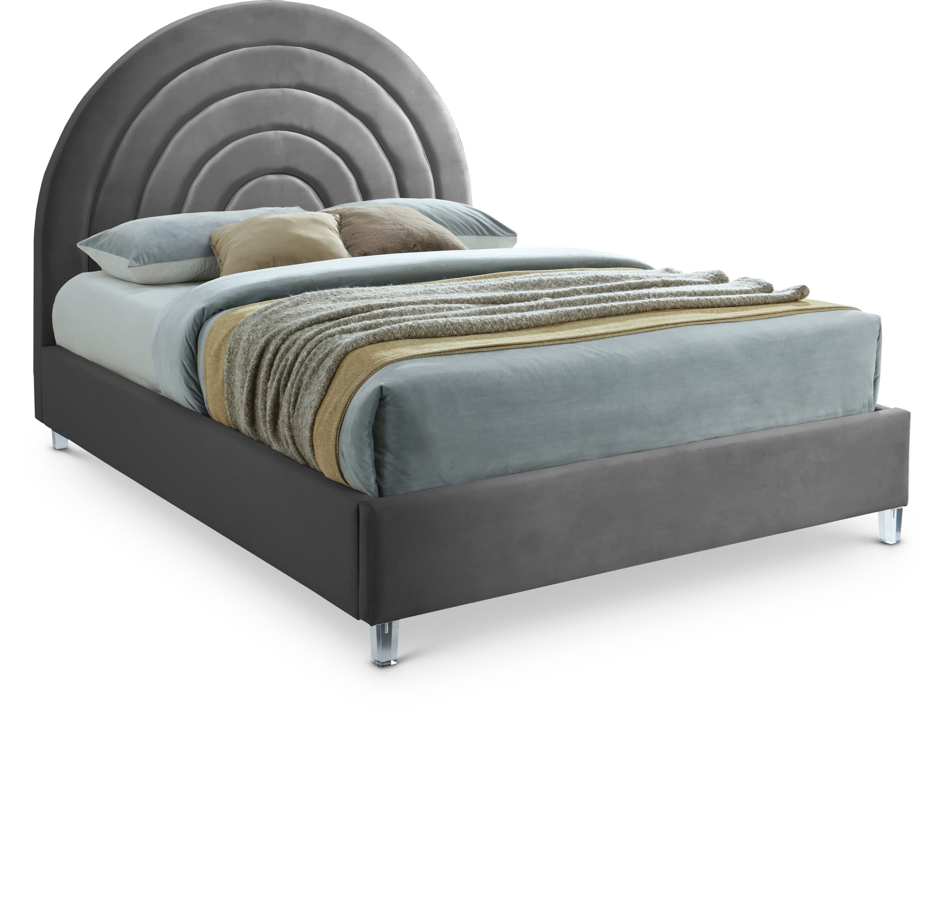 Rainbow - King Bed - Gray