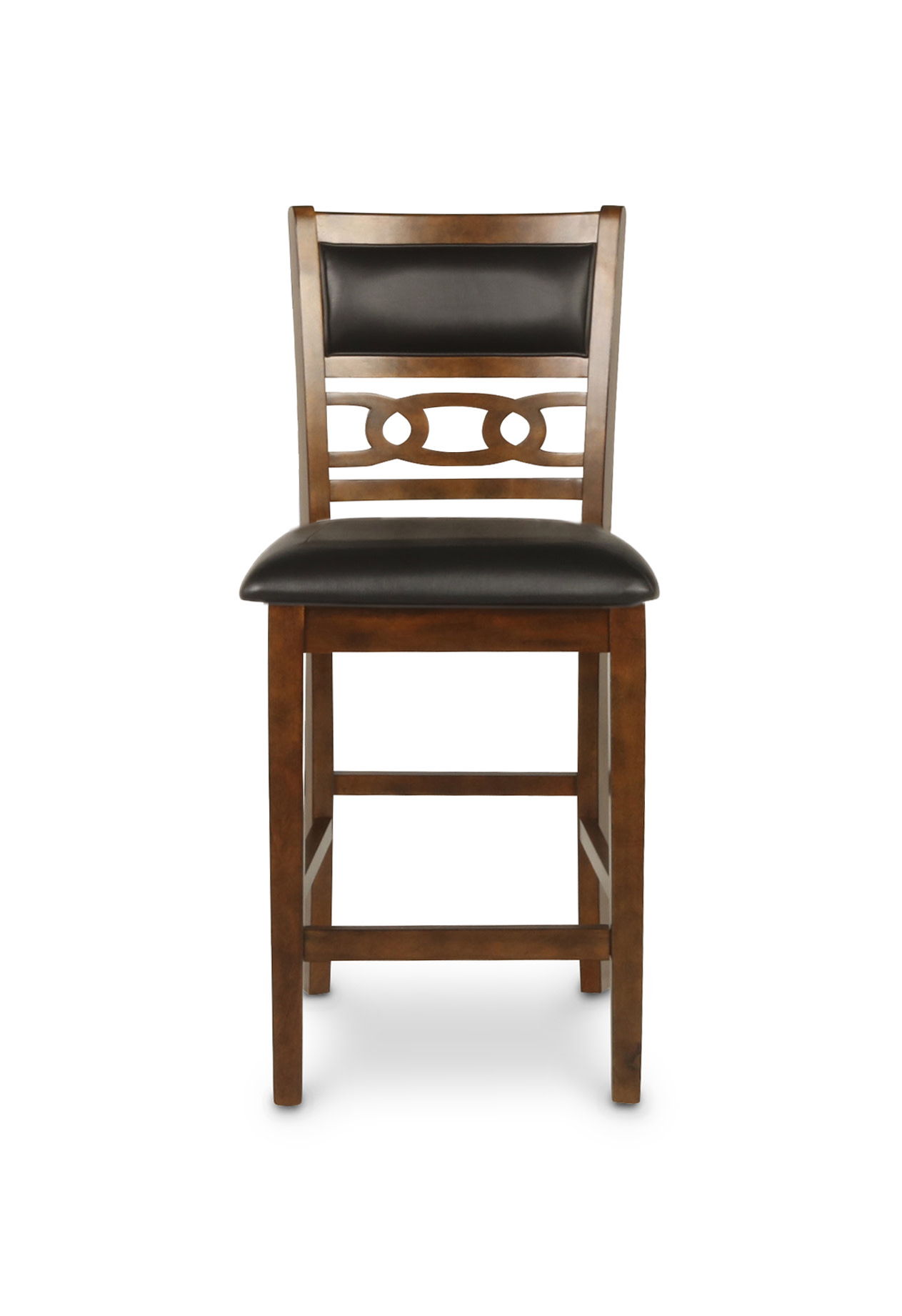 Gia - Counter Chairs (Set of 2) - Brown - Faux Leather