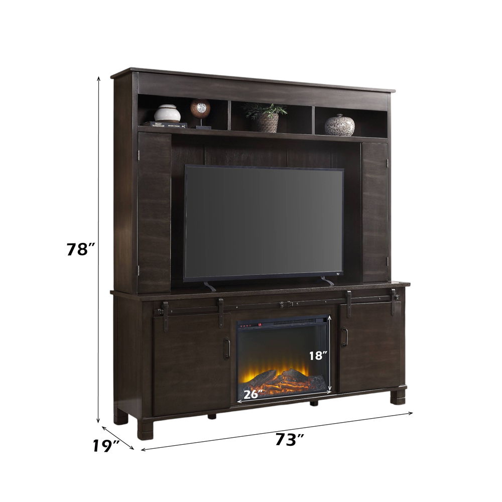 Apison - Entertainment Center (Include 91617Fir) - Espresso, black, view 5