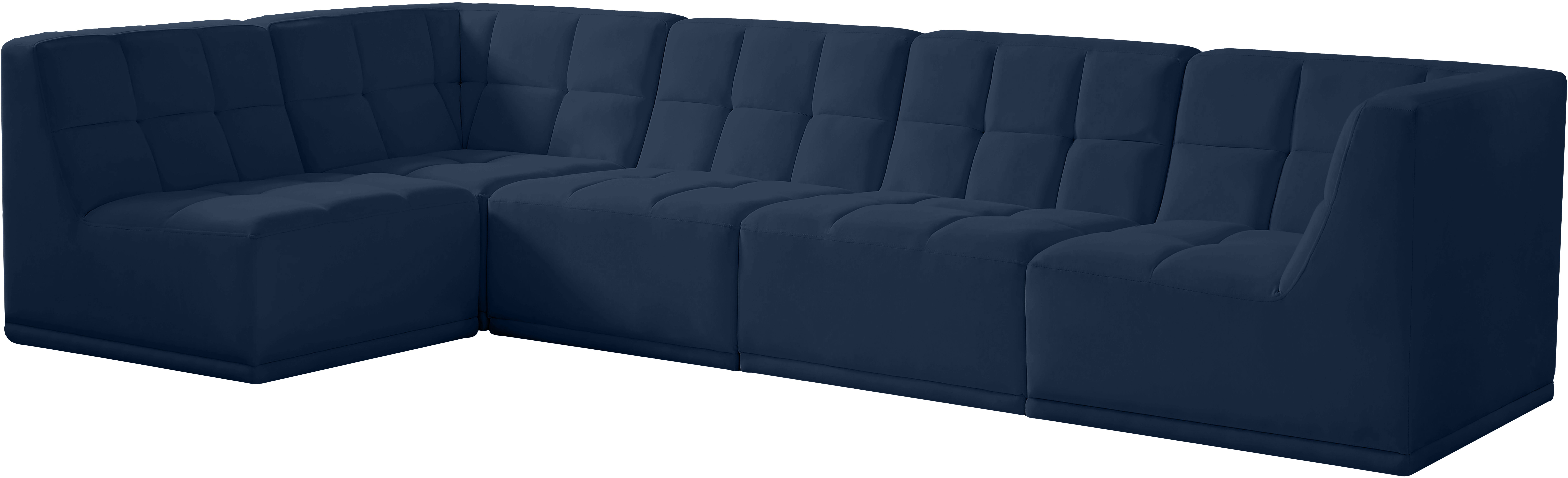 Relax - 5 Piece Modular Sectional - Navy