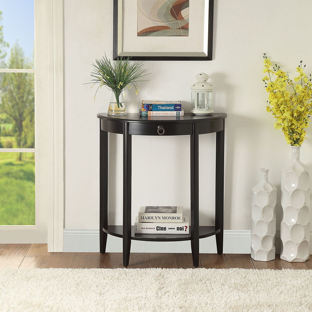 Justino II - Console Table - Black, black
