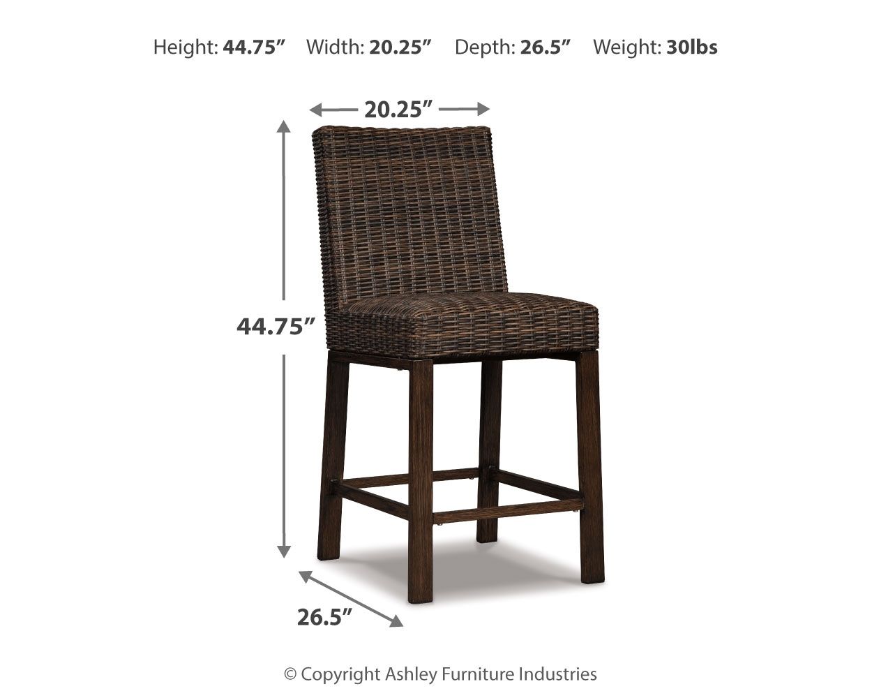 Ashley Furniture Paradise Trail - Barstool (Set of 2) - Medium Brown - Image 4
