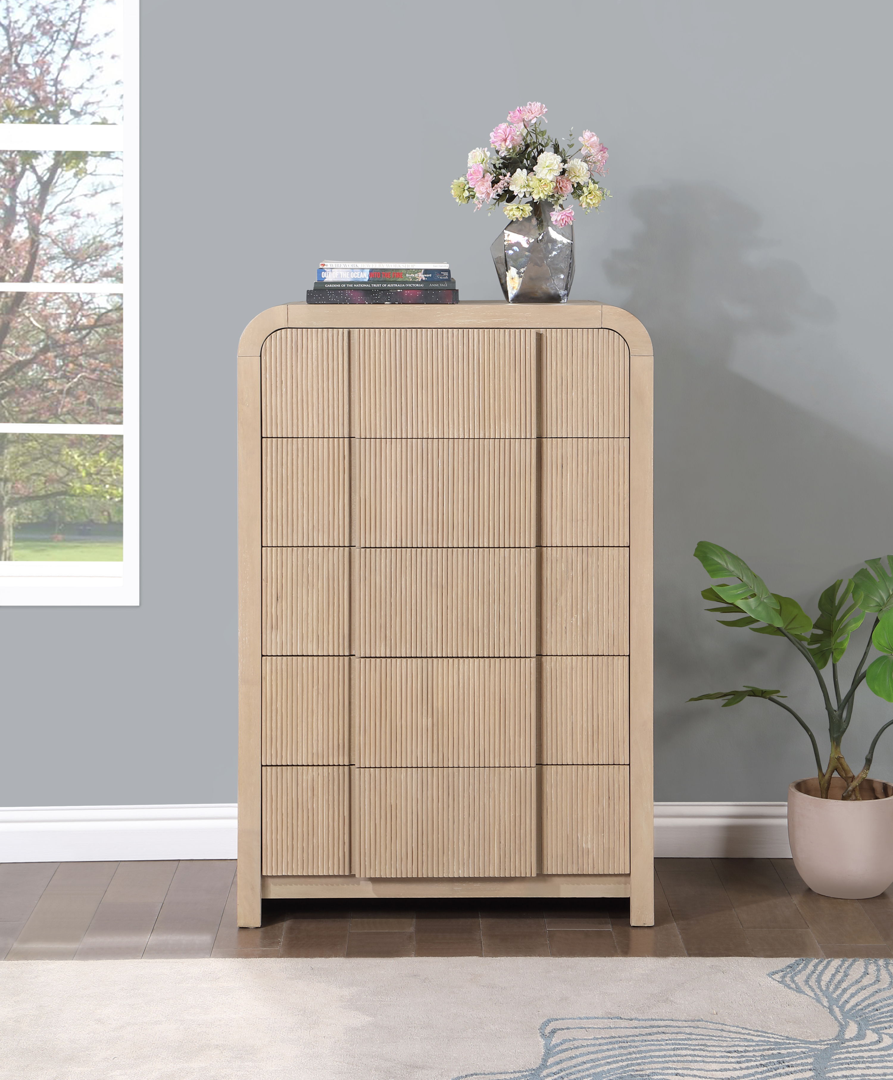 Fluted - Chest - Natural