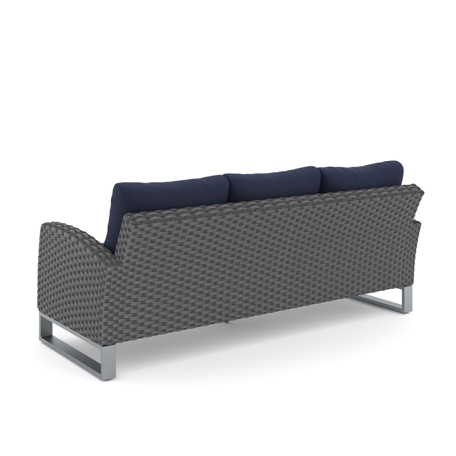 Fiji - 2 Piece Outdoor Set (Sofa & Slat Top Coffee Table Set) - Blue, blue, view 3