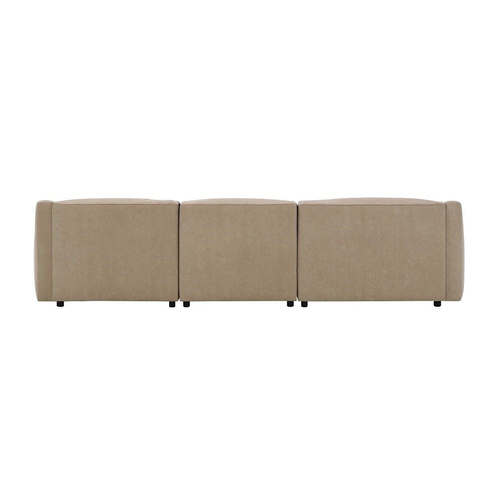 Veata - Sectional Sofa - Light Brown Suede, light brown, view 5