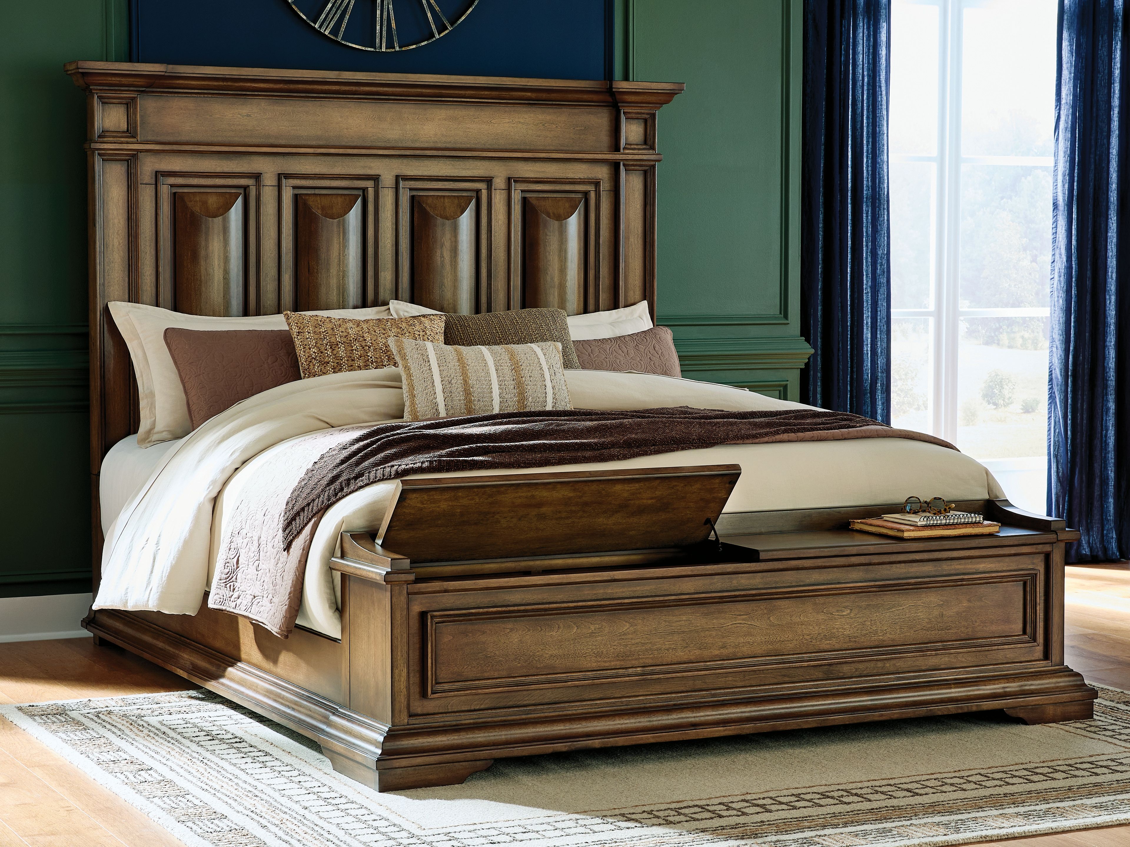 Ashley Furniture Frantanna - California King Panel Storage Bed - Brown - Image 10