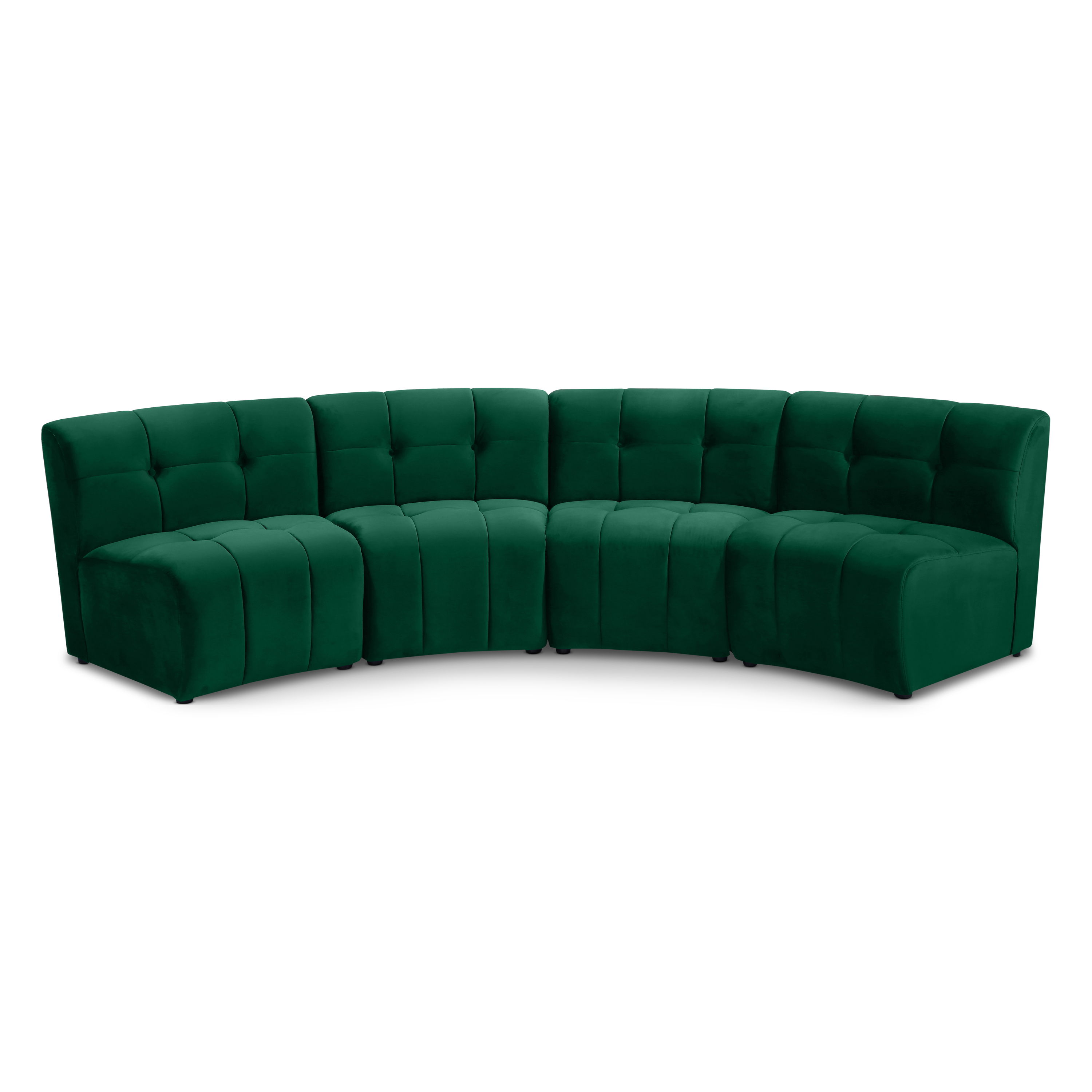Limitless - 4 Piece Modular Sectional - Green