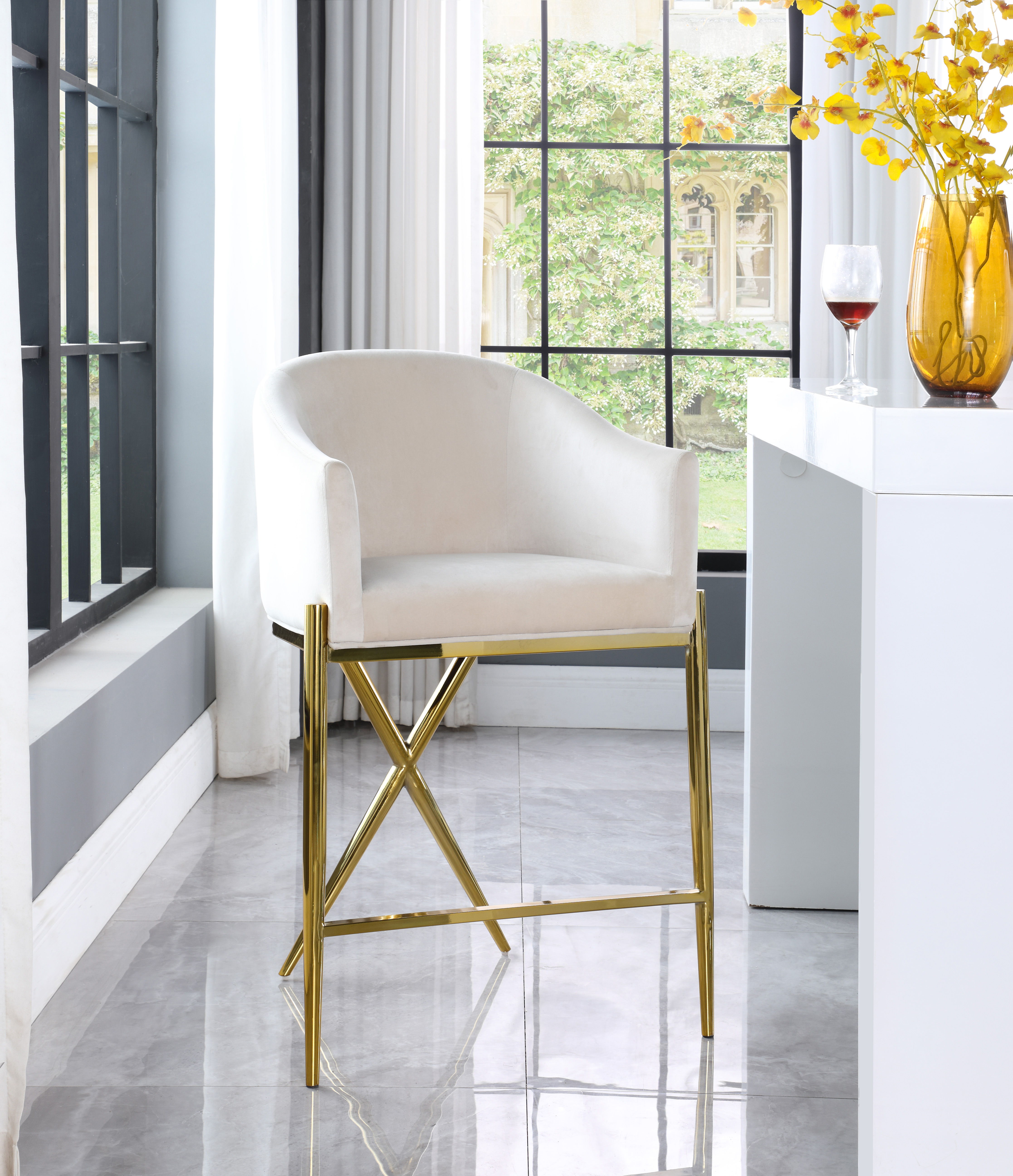 Xavier - Counter Stool - Cream