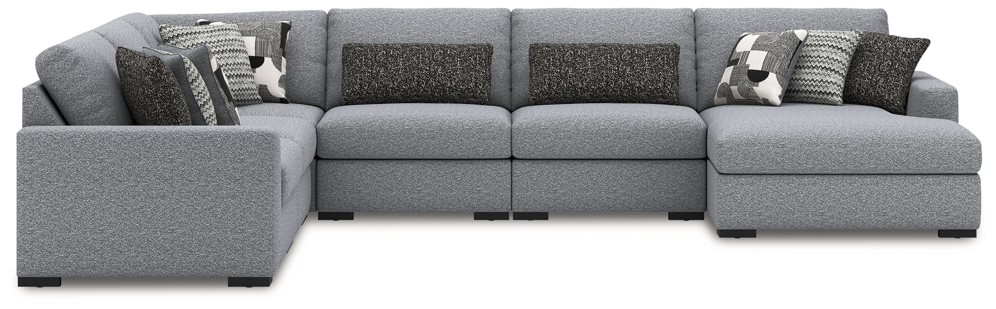 Bealton - 6-Piece Sectional With RAF Corner Chaise - Salt And Pepper