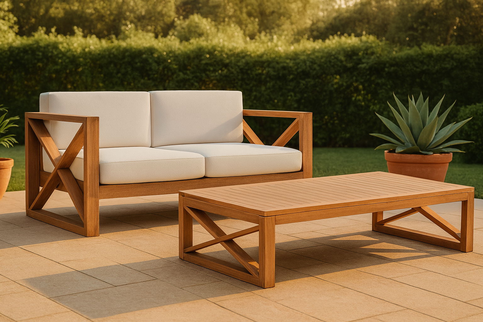 Anguilla - Water Resistant Outdoor Loveseat - Off White