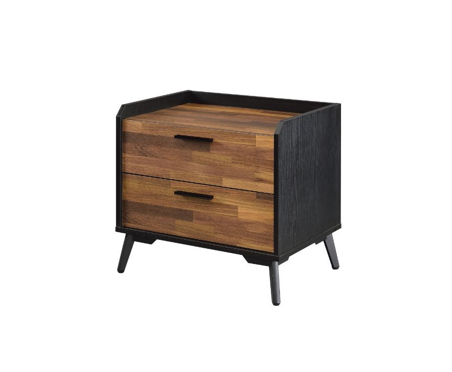 Jiranty - Accent Table - Walnut & Black, dark brown