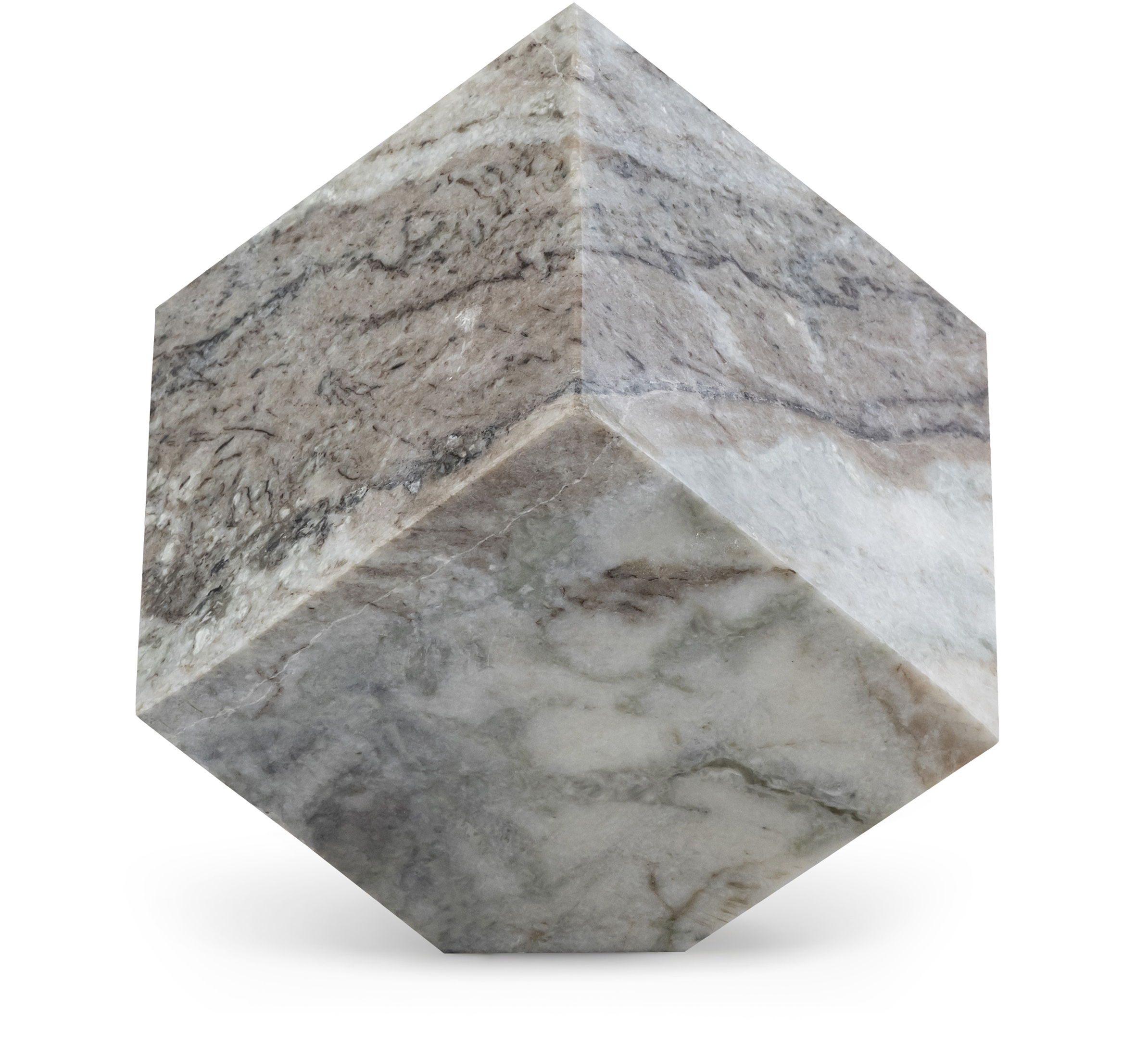 Block - Marble Decorative Cube - Brown