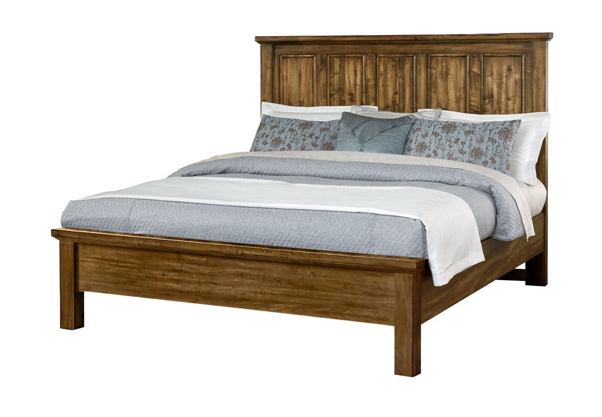 Vaughan-Bassett Maple Road - Queen Mansion Bed With Low Profile Footboard - Antique Amish