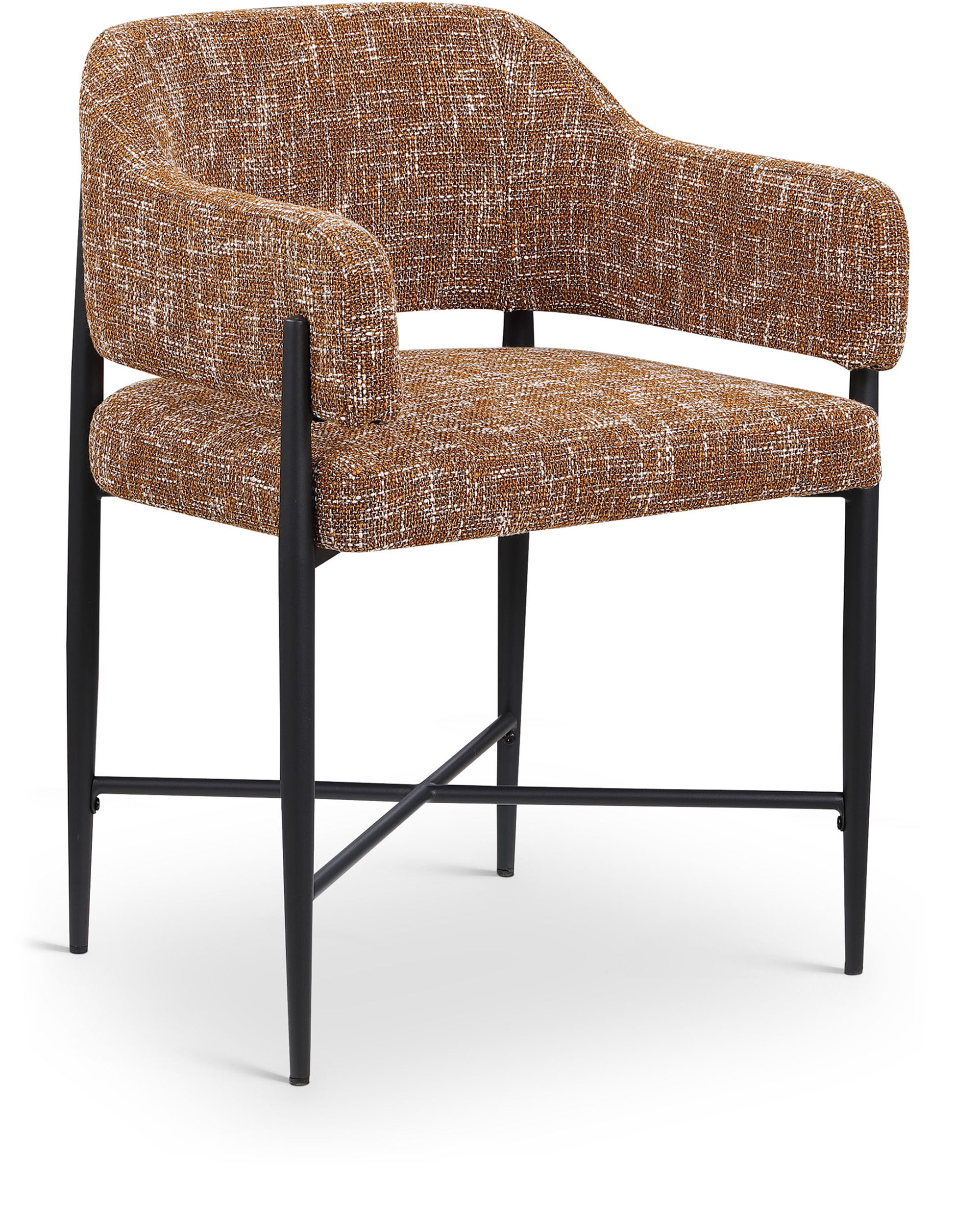Dame - Fabric Upholstered Dining Chair (Set of 2) - Cognac
