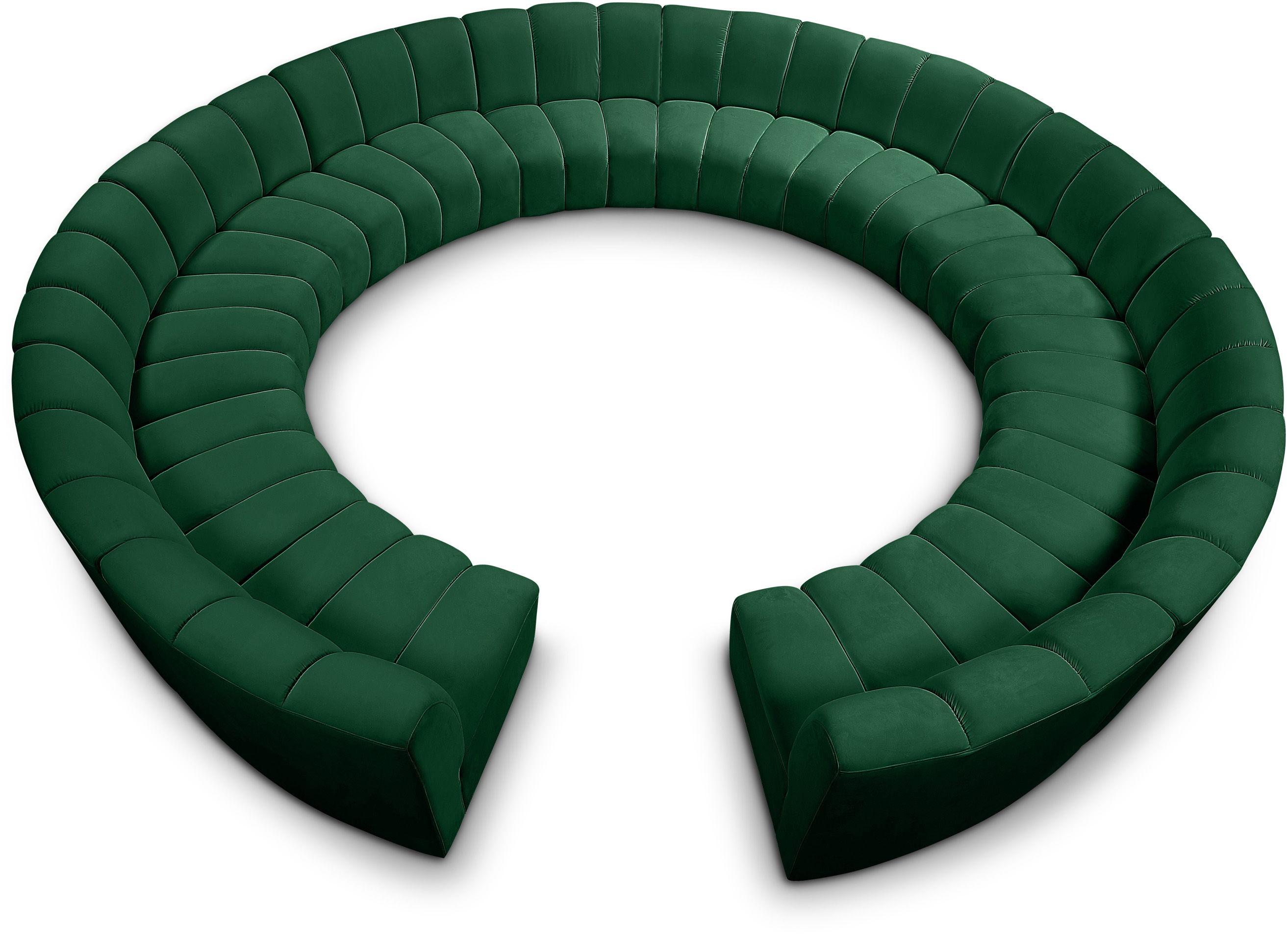 Infinity - 12 Piece Modular Sectional - Fabric - Green