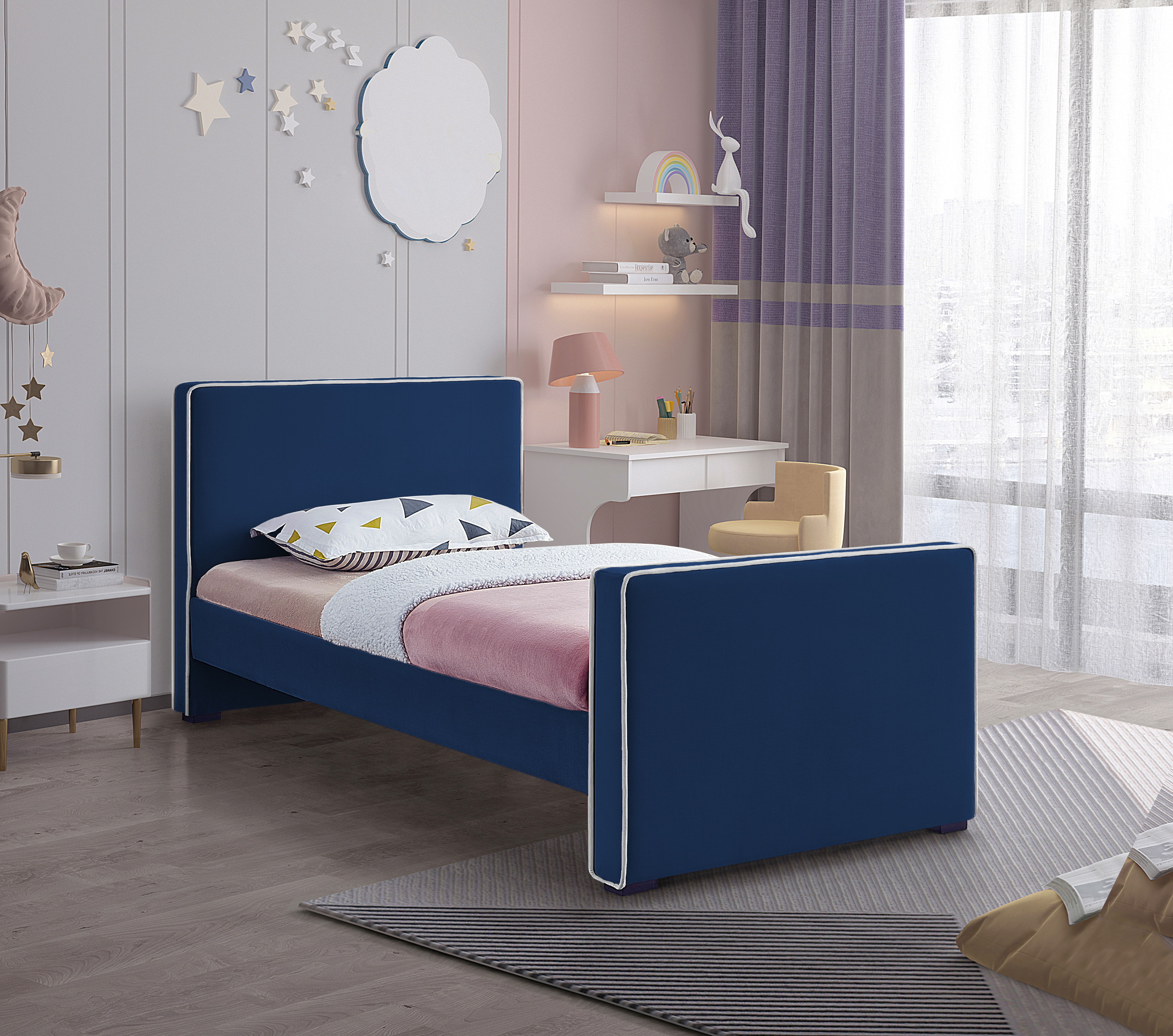 Dillard - Twin Bed - Navy