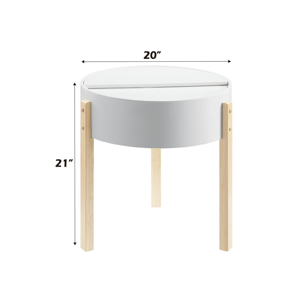 Bodfish - End Table - White & Natural, white, view 4
