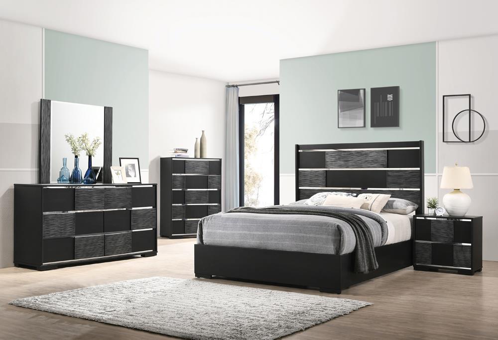 Blacktoft 4 Piece Queen Panel Bedroom Set Black New Lots   5ab957cd 83d1 4b0f B0af 2c97f7856577 