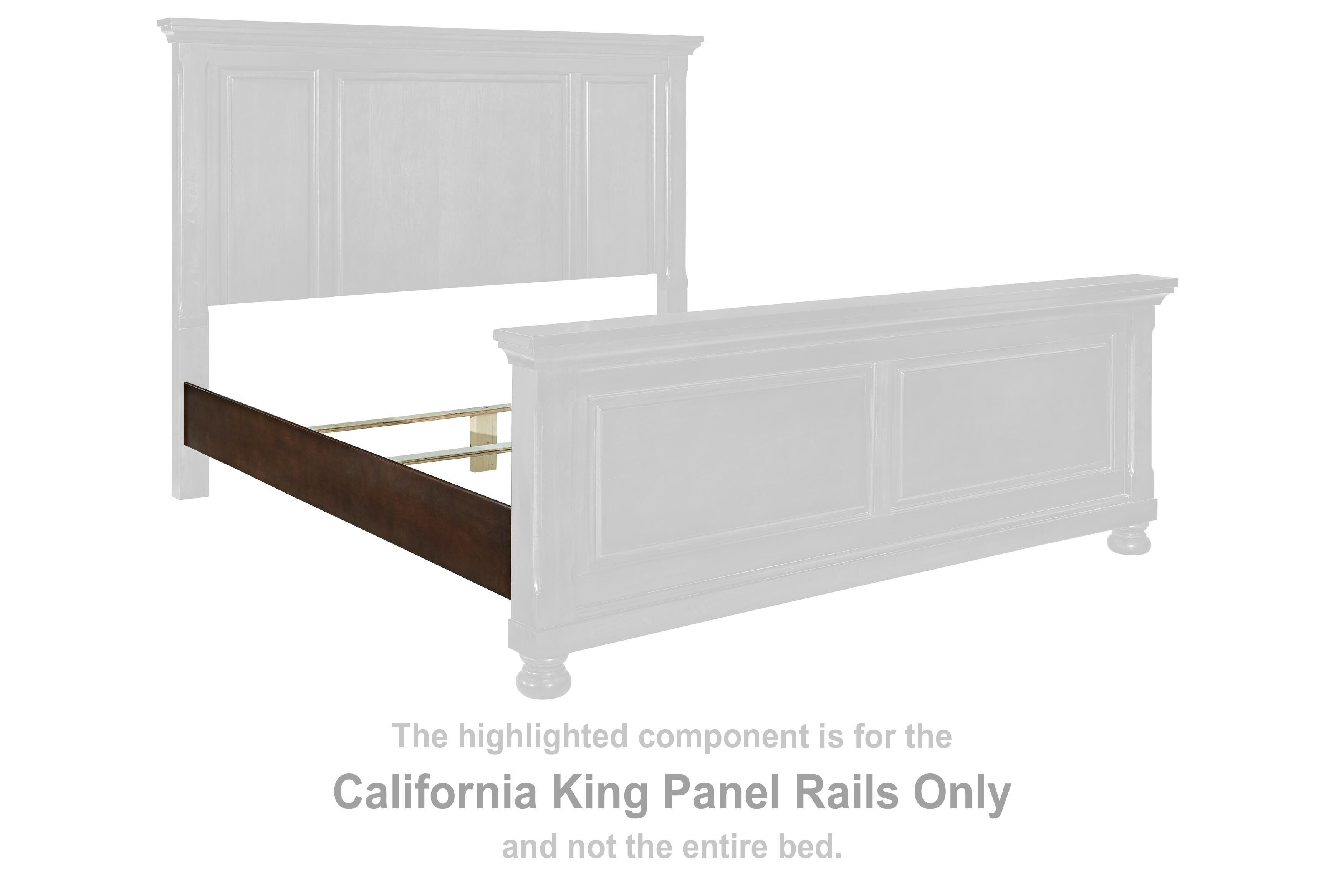Porter – California King Panel Rails – Rustic Brown