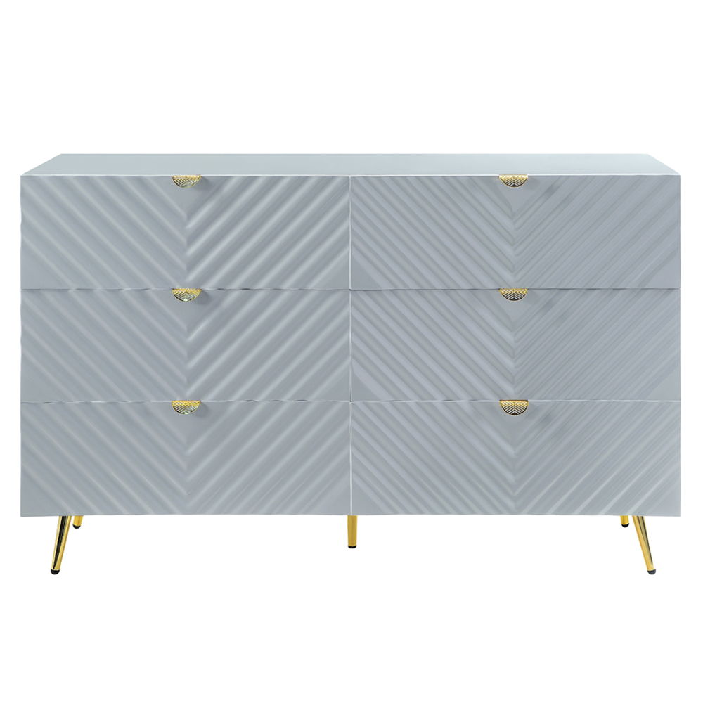 Gaines - Dresser - Gray High Gloss, gray, view 5