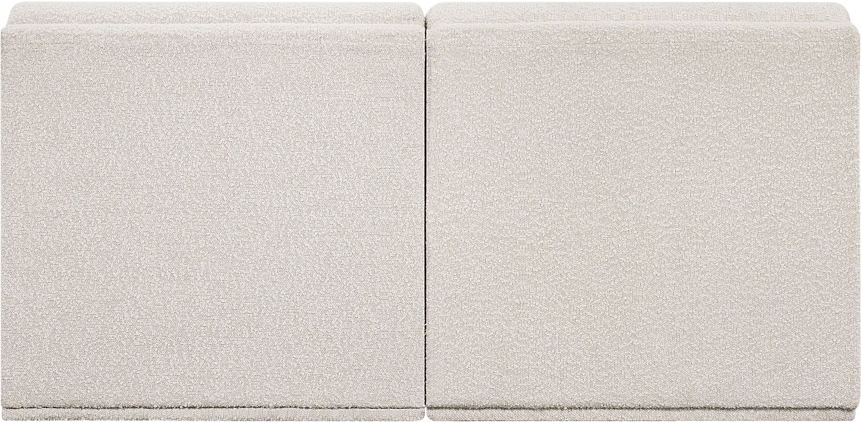 Ollie - 2 Piece Armless Modular Sofa - Cream