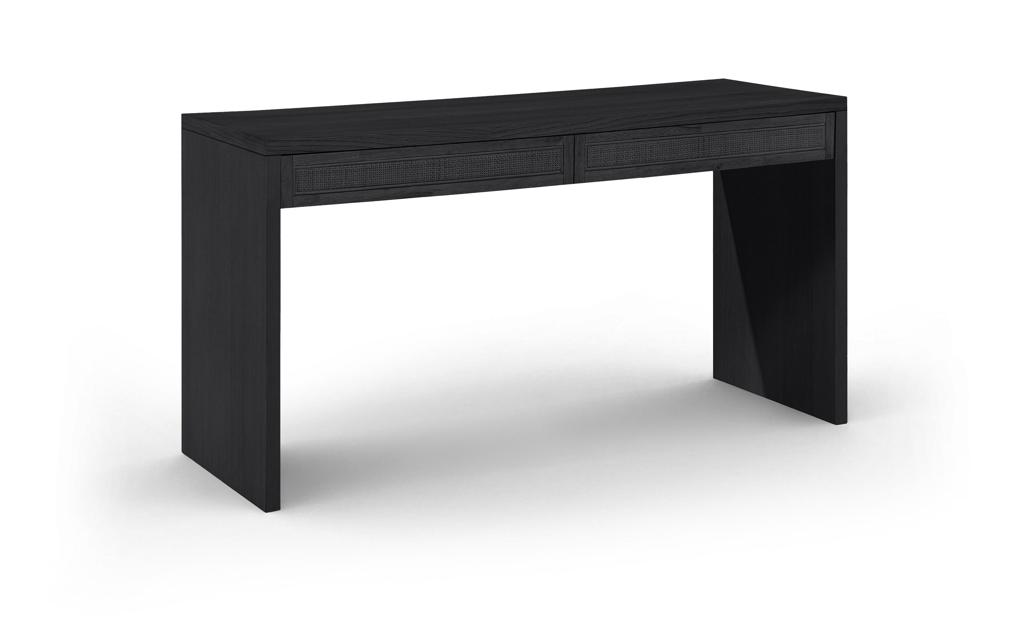 Avro - Solid Wood And Oak Veneer Desk - Black