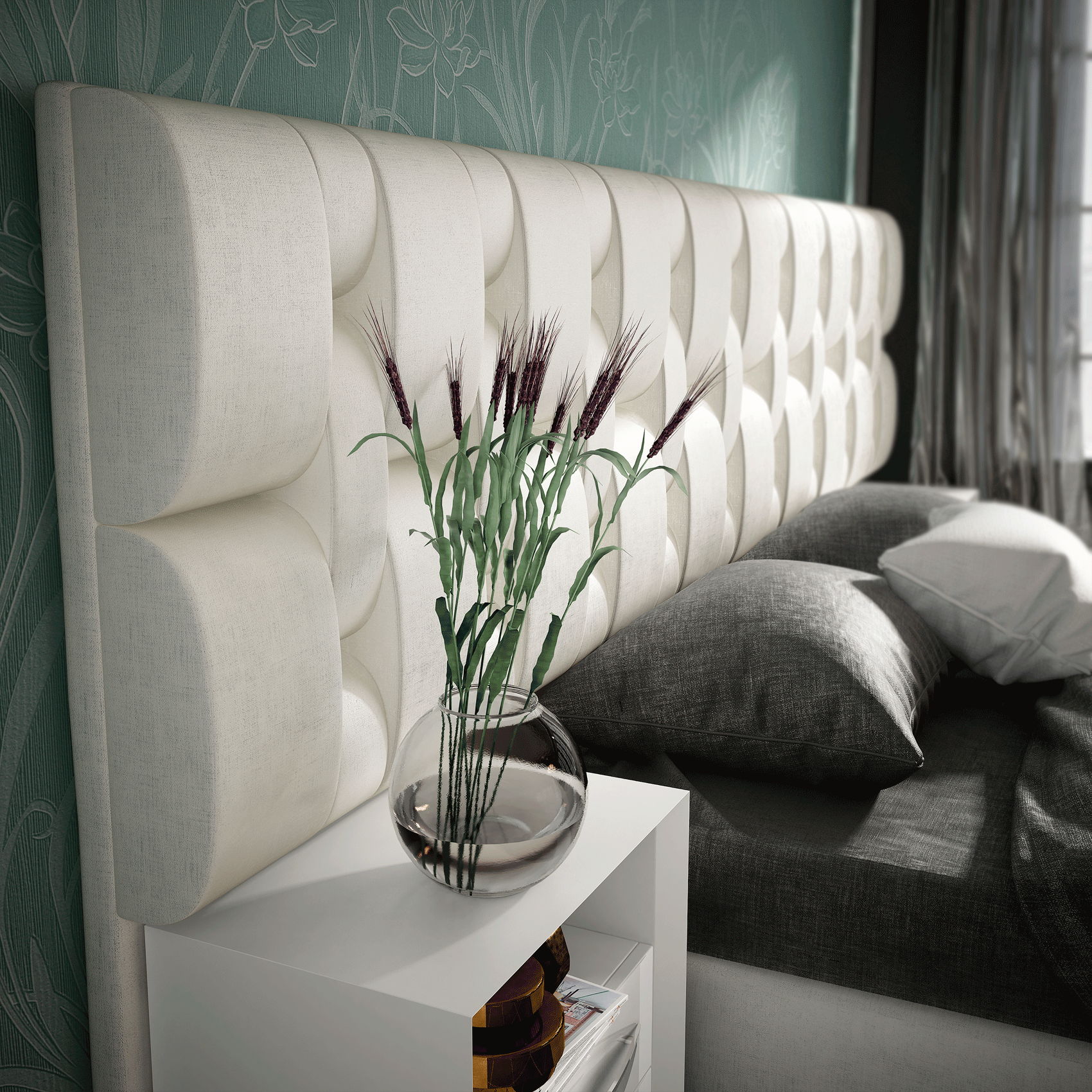 Emporio - Queen Size Bed - White