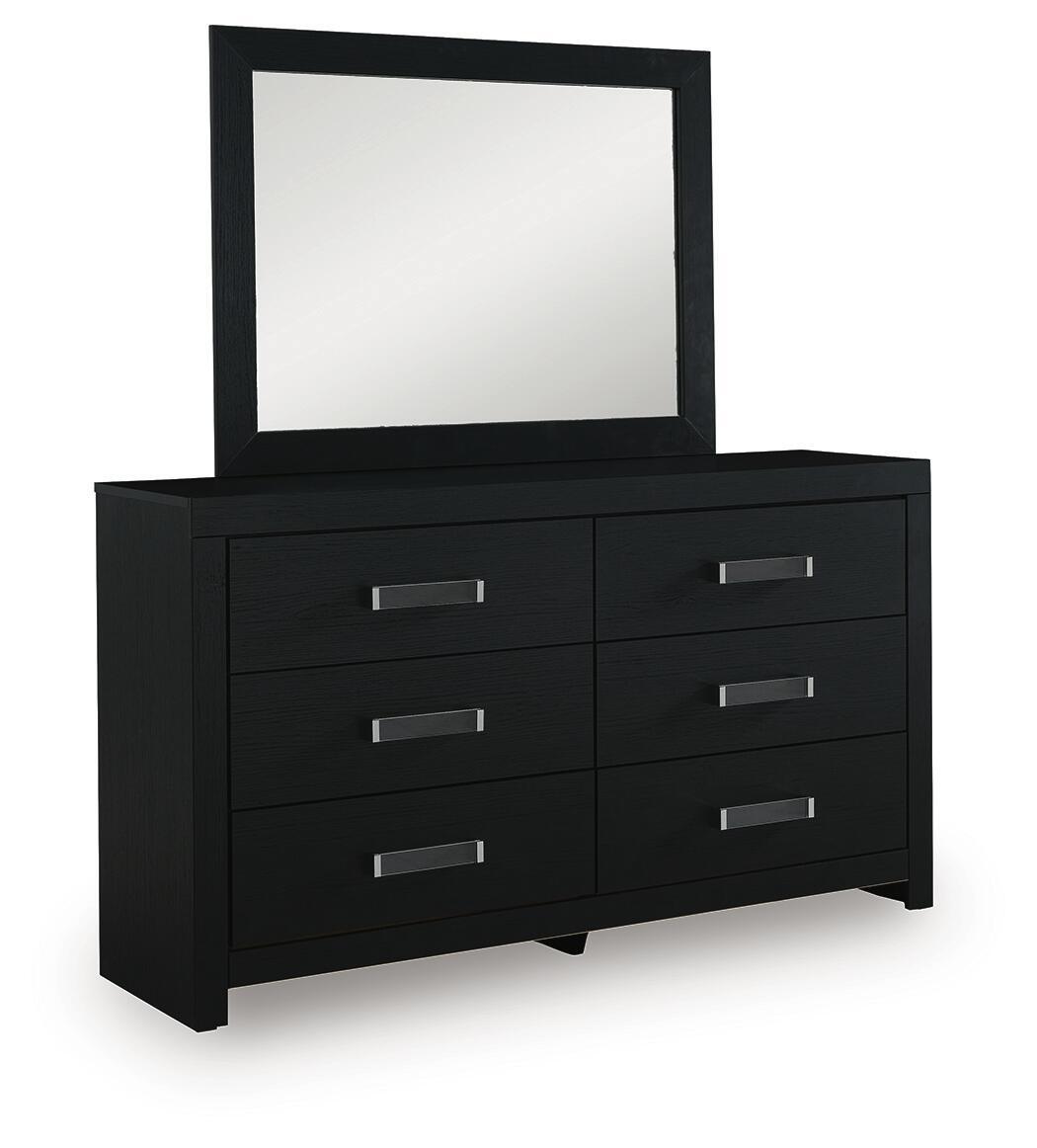 Maeling - Dresser And Mirror - Black