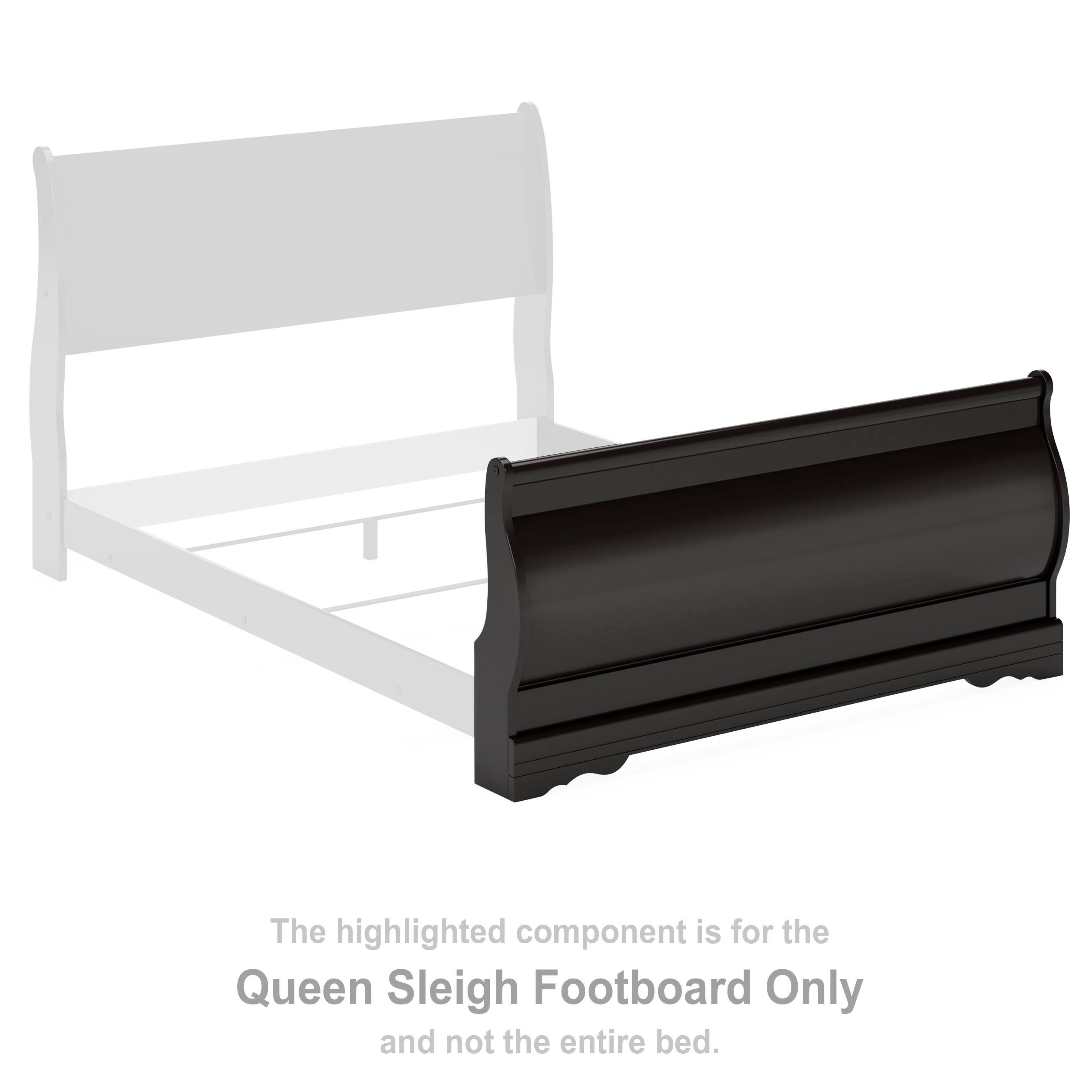 Huey Vineyard – Queen Sleigh Footboard – Black