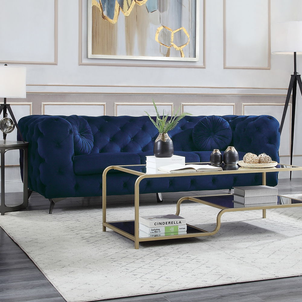 Atronia - Sofa - Blue Velvet, blue