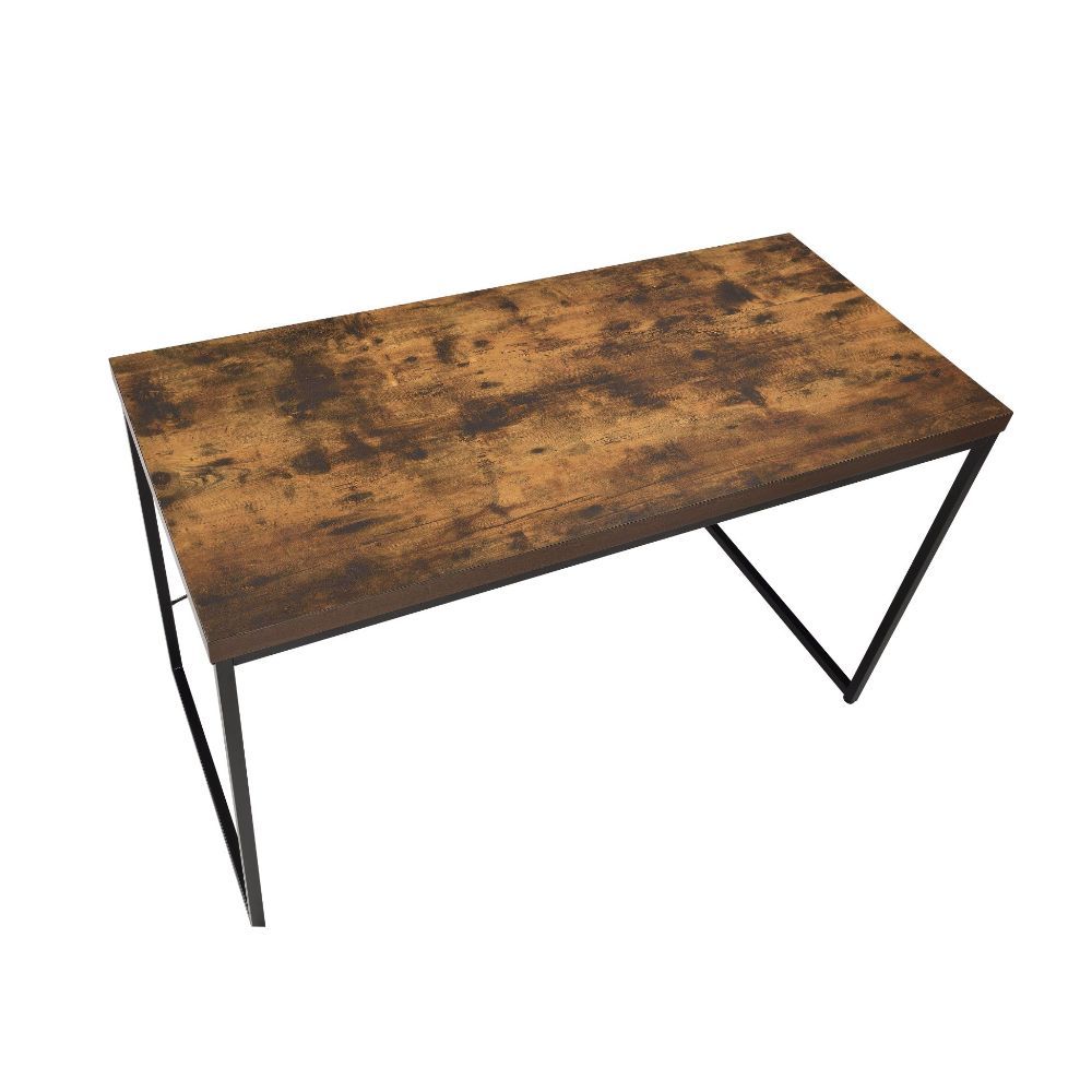 Bob - Writing Desk (Same Ac00906) - Weathered Oak & Black, light brown, view 3