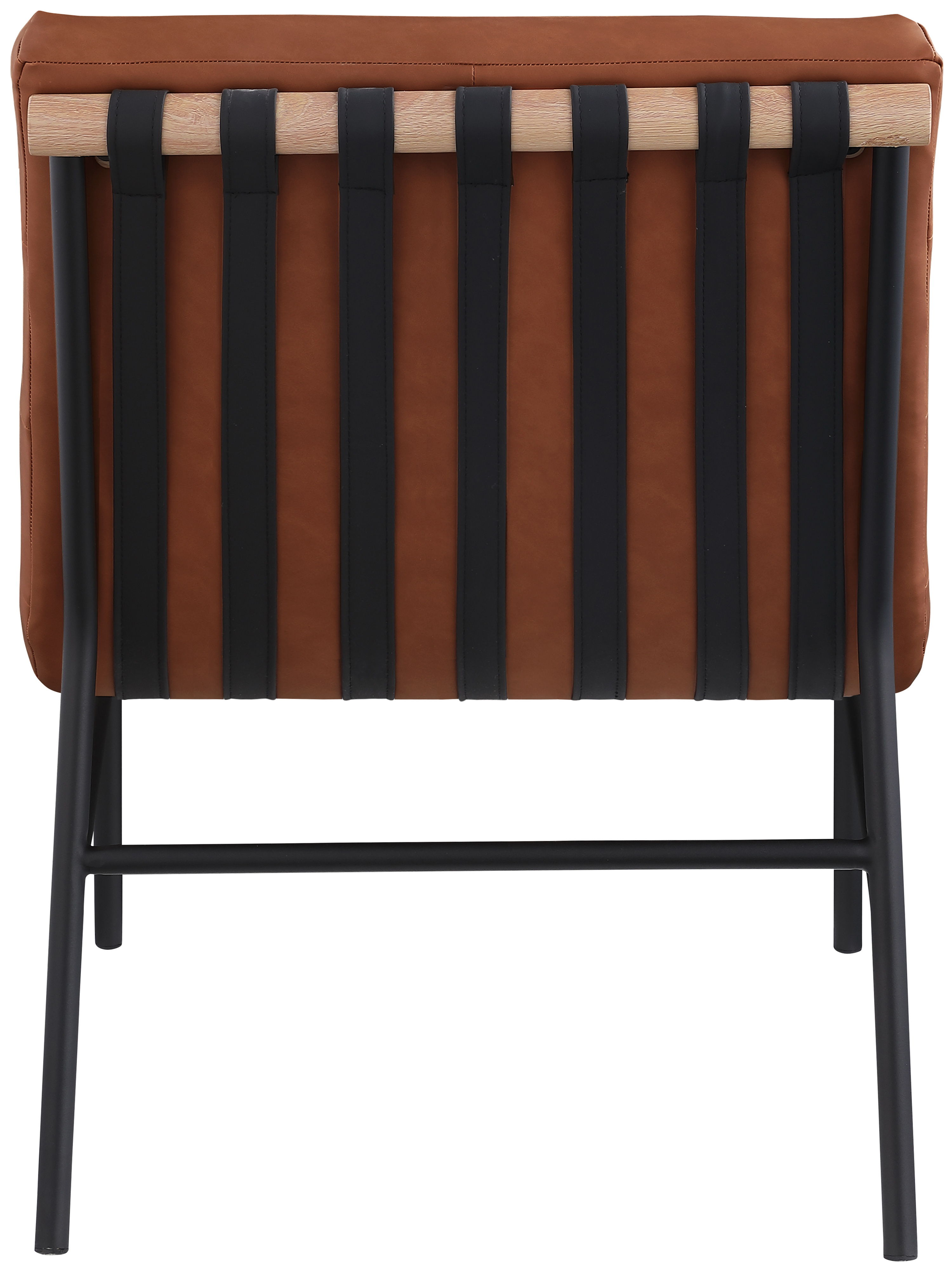 Burke - Faux Leather Accent Chair - Cognac