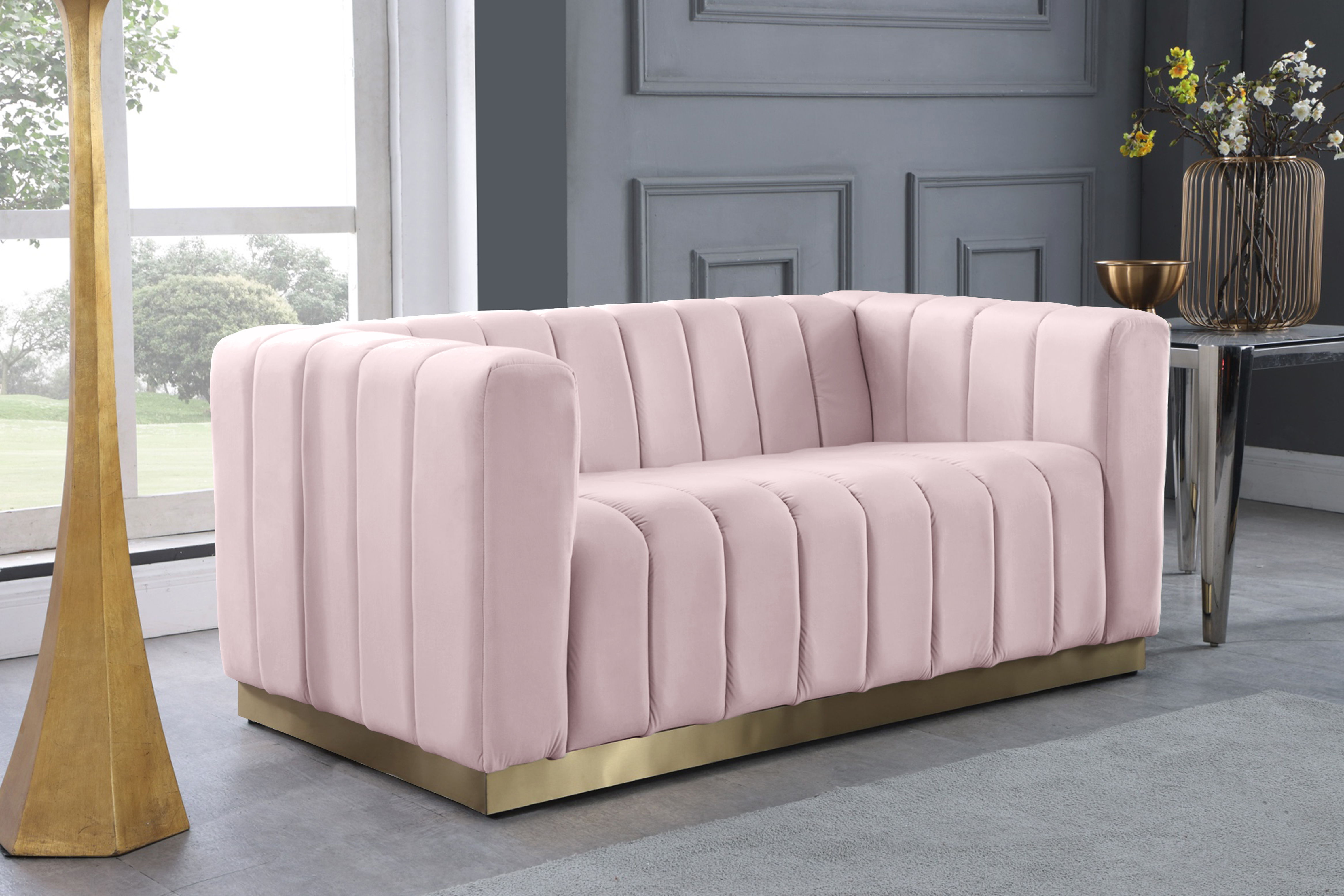 Marlon - Loveseat - Pink