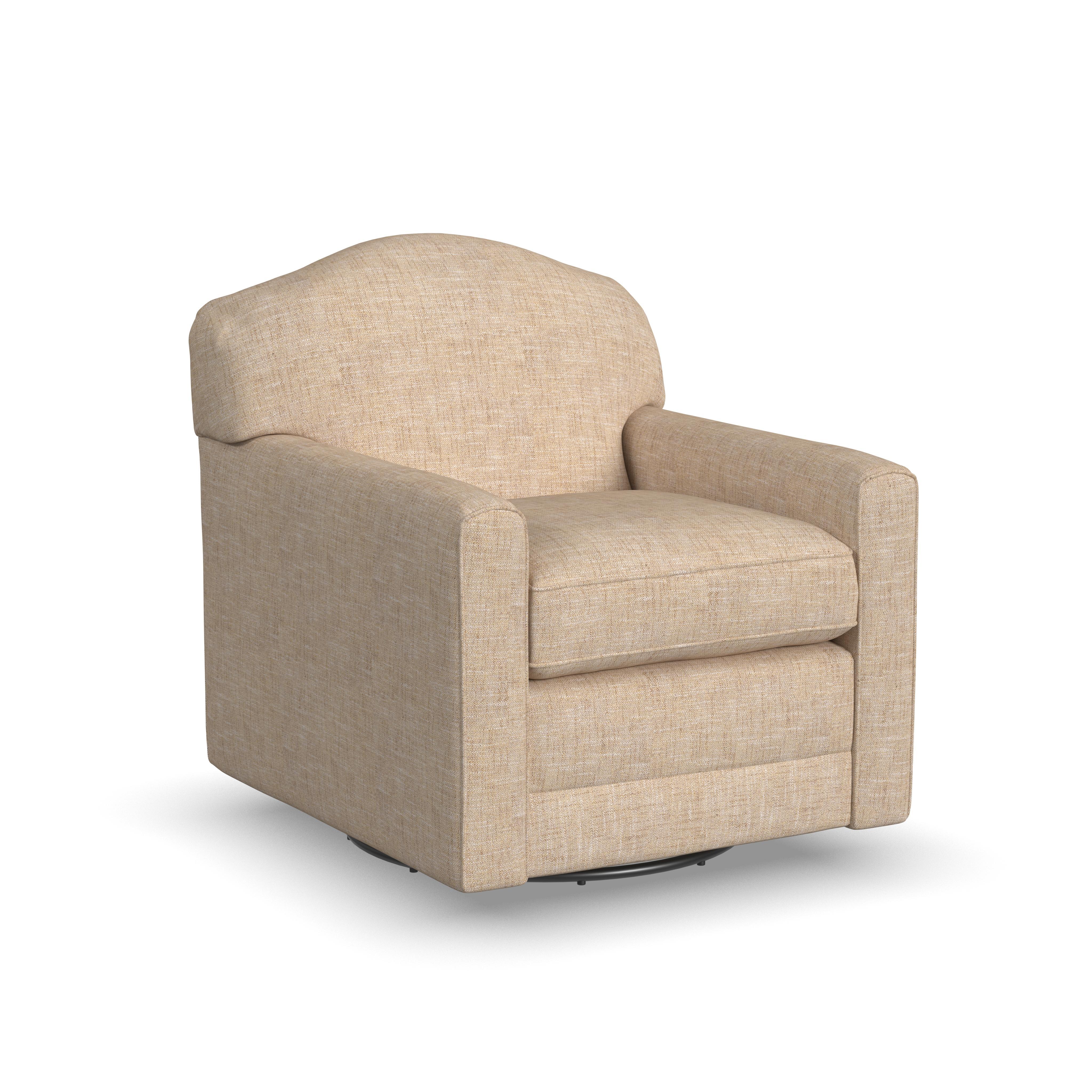 Aggie - Fabric Swivel Chair, beige