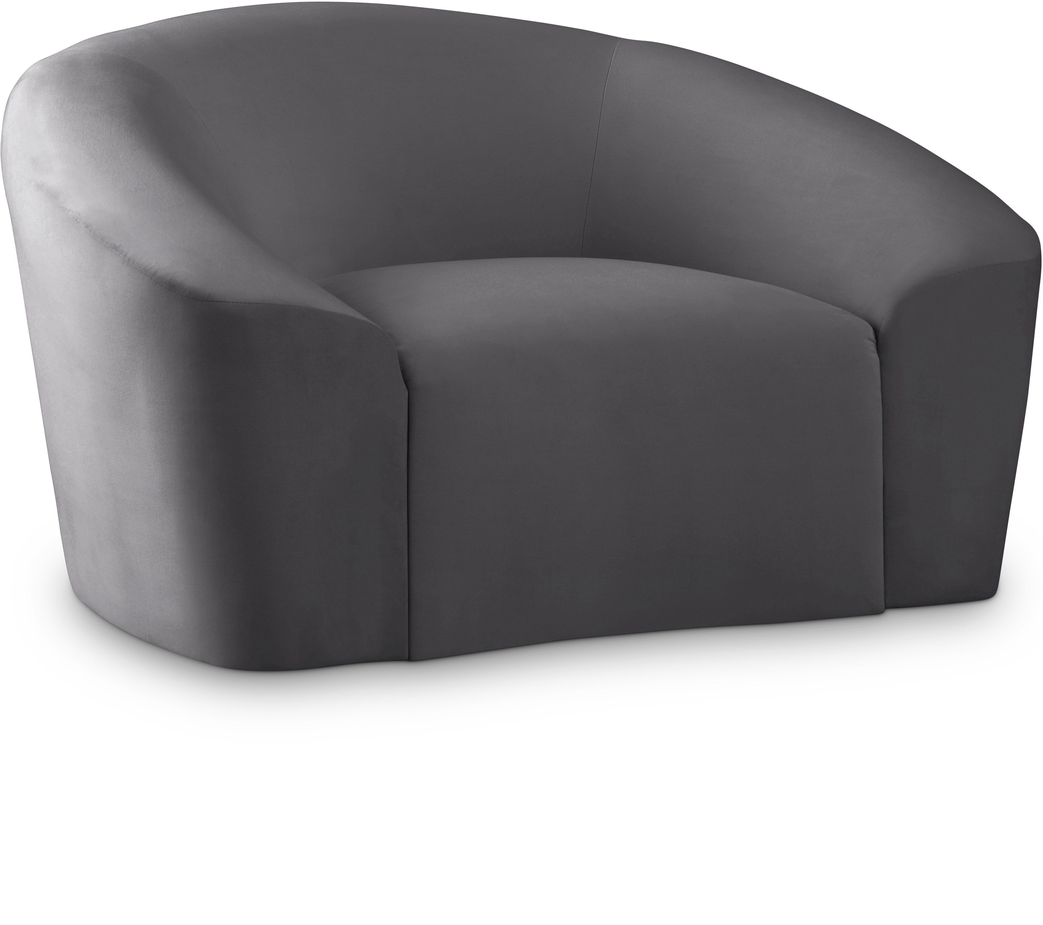 Riley - Velvet Chair - Gray
