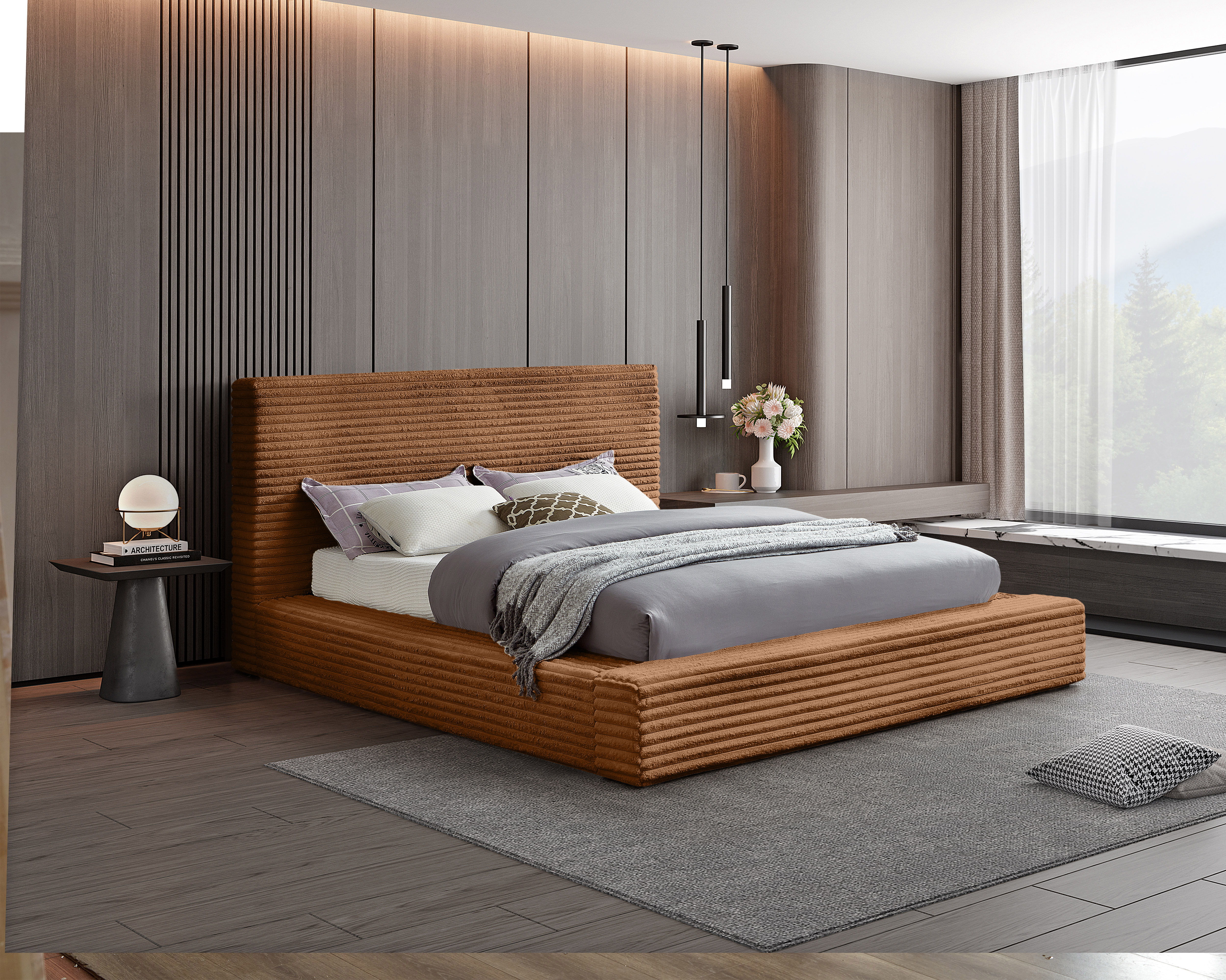 Dexter - King Bed - Saddle